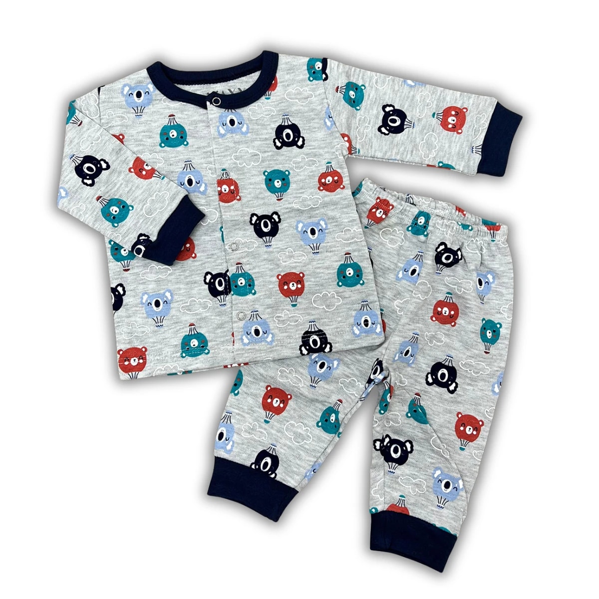 ERKEK 3-6-9 AY AYI BALONLU PİJAMA TAKIMI