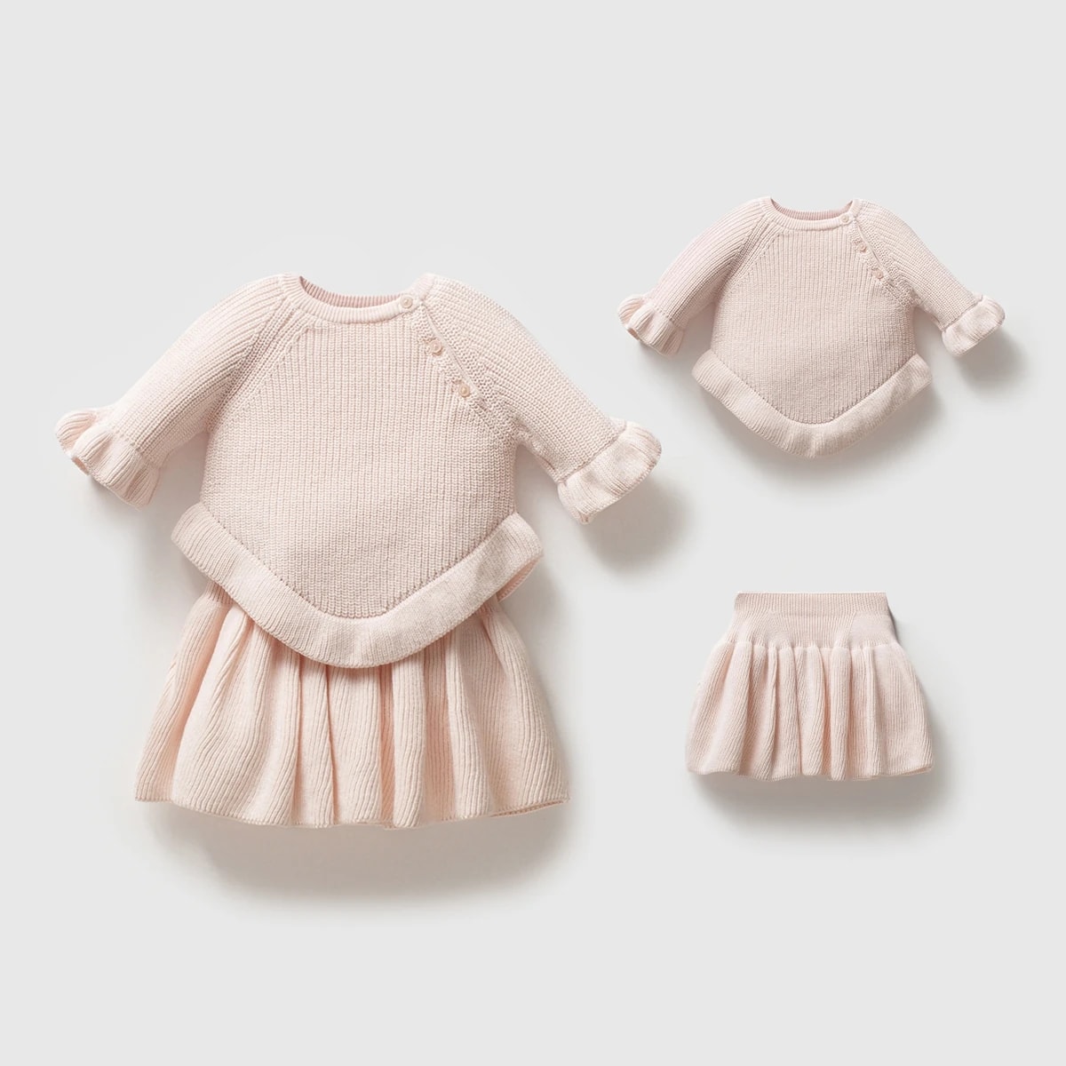 KREM NİPPERLAND KIZ 12-18-24-36 AY SELANİK ETEKLİ TAKIM