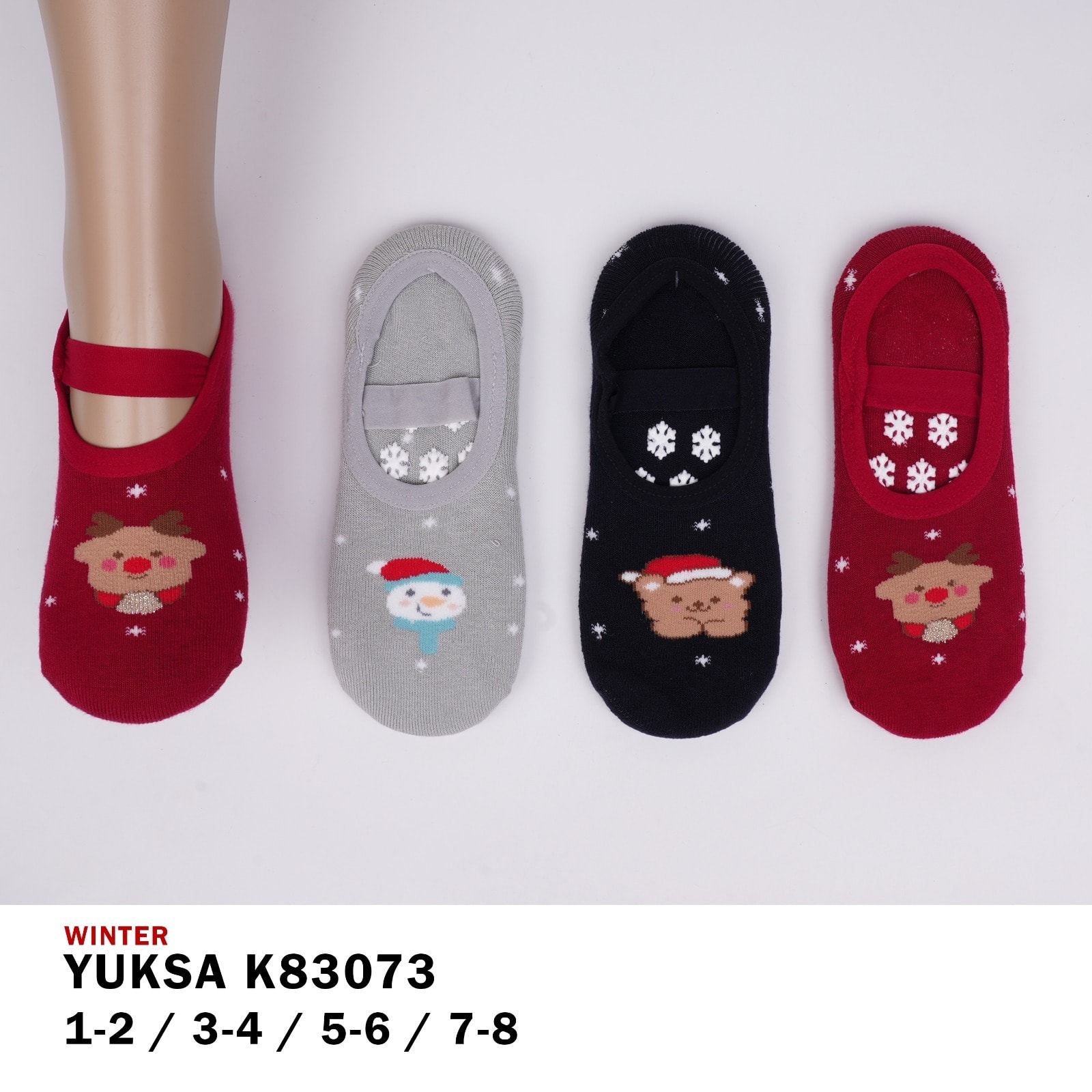 Yılbaşı Temalı Babet Çorap