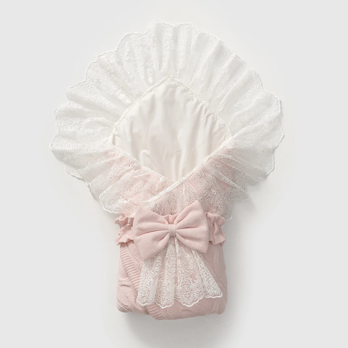 %100 Organik Pamuklu Kız Bebek Tüllü Kundak Battaniye 85*85cm