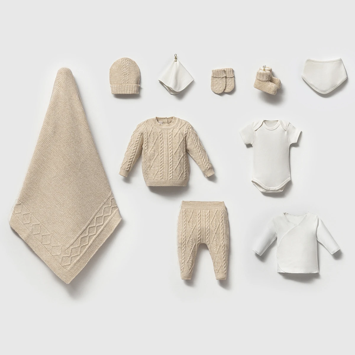 NİPPERLAND UNISEX 0-3 AY BAKLAVA DESEN 10LU SET