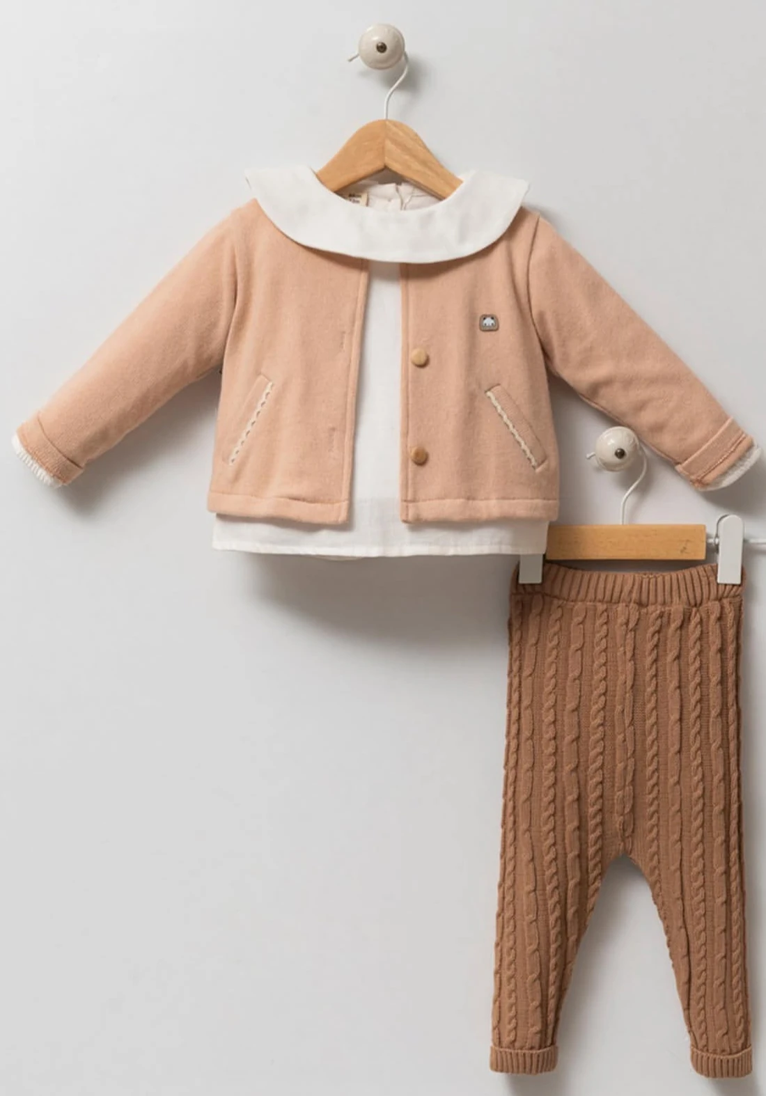 Kız Gömlekli Triko Takım 