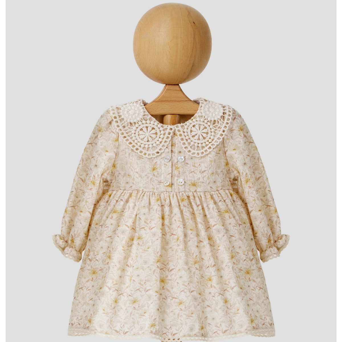 Kız 6-9-12-18-24 Ay Baskılı Krinkıl Elbise