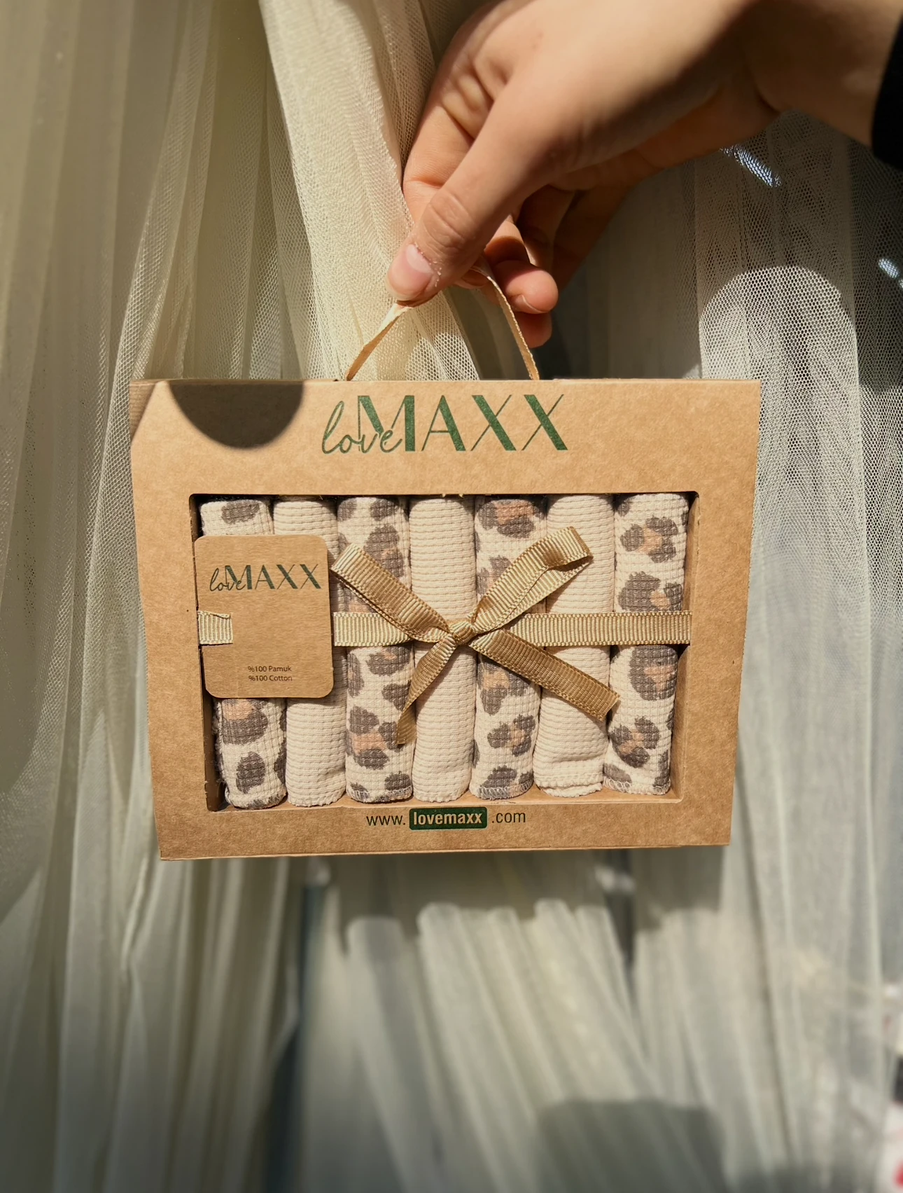 Leopar Desenli Ağız Mendili