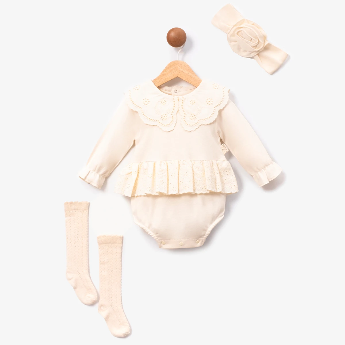 Kız 6-9-12 Ay Elıte Çoraplı Romper