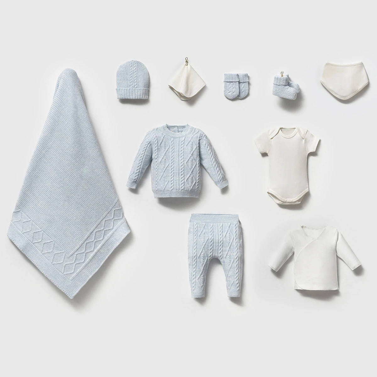 NİPPERLAND UNISEX 0-3 AY BAKLAVA DESEN 10LU SET