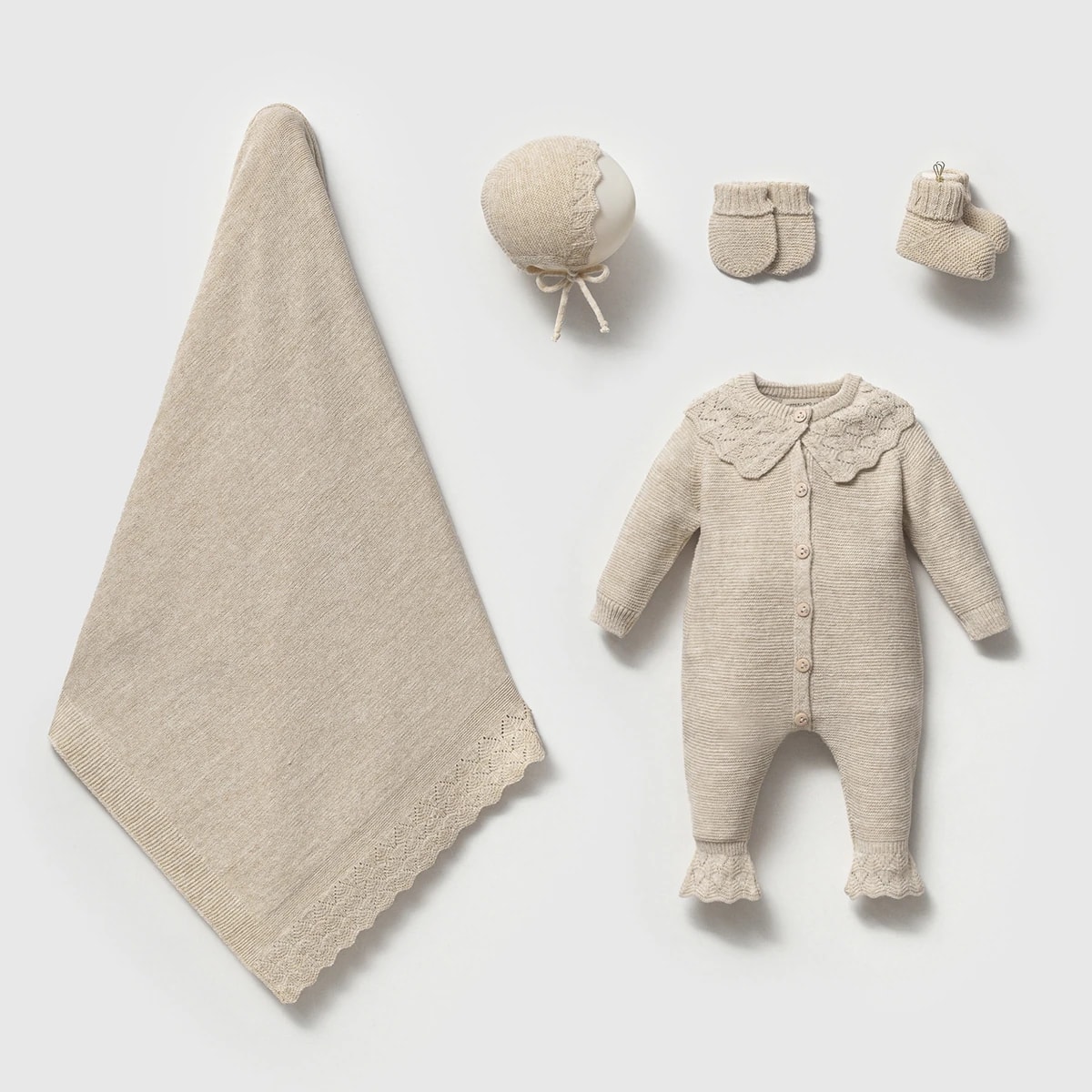 NIPPERLAND KIZ 0-3 AY AJURLU YÜNLÜ 5Lİ SET