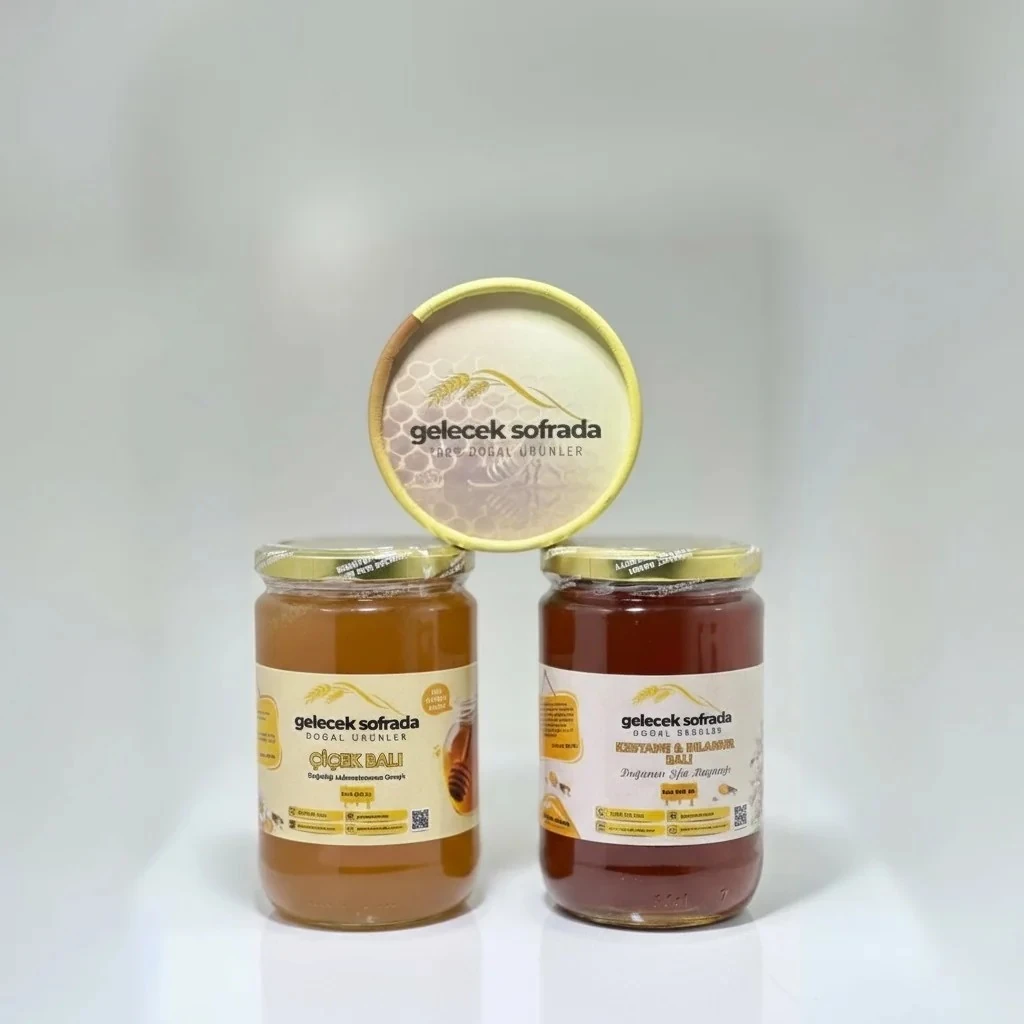 Doğal İkili Şifalı Bal Paketi – Kestane & Ihlamur 850 gr. + Ham Çiçek Balı 850 gr.