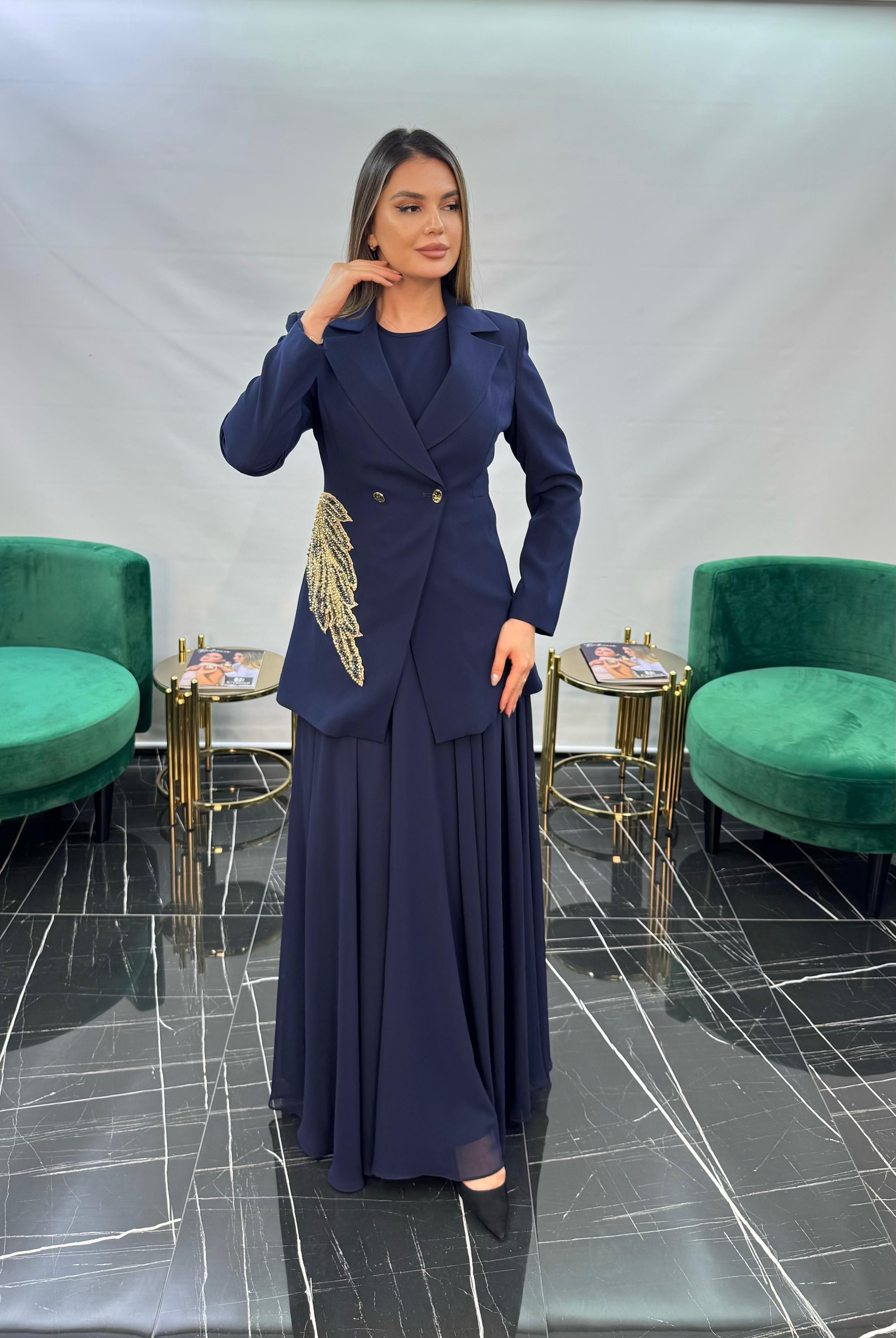 3222 ETEKLİ TAKIM - DARK BLUE