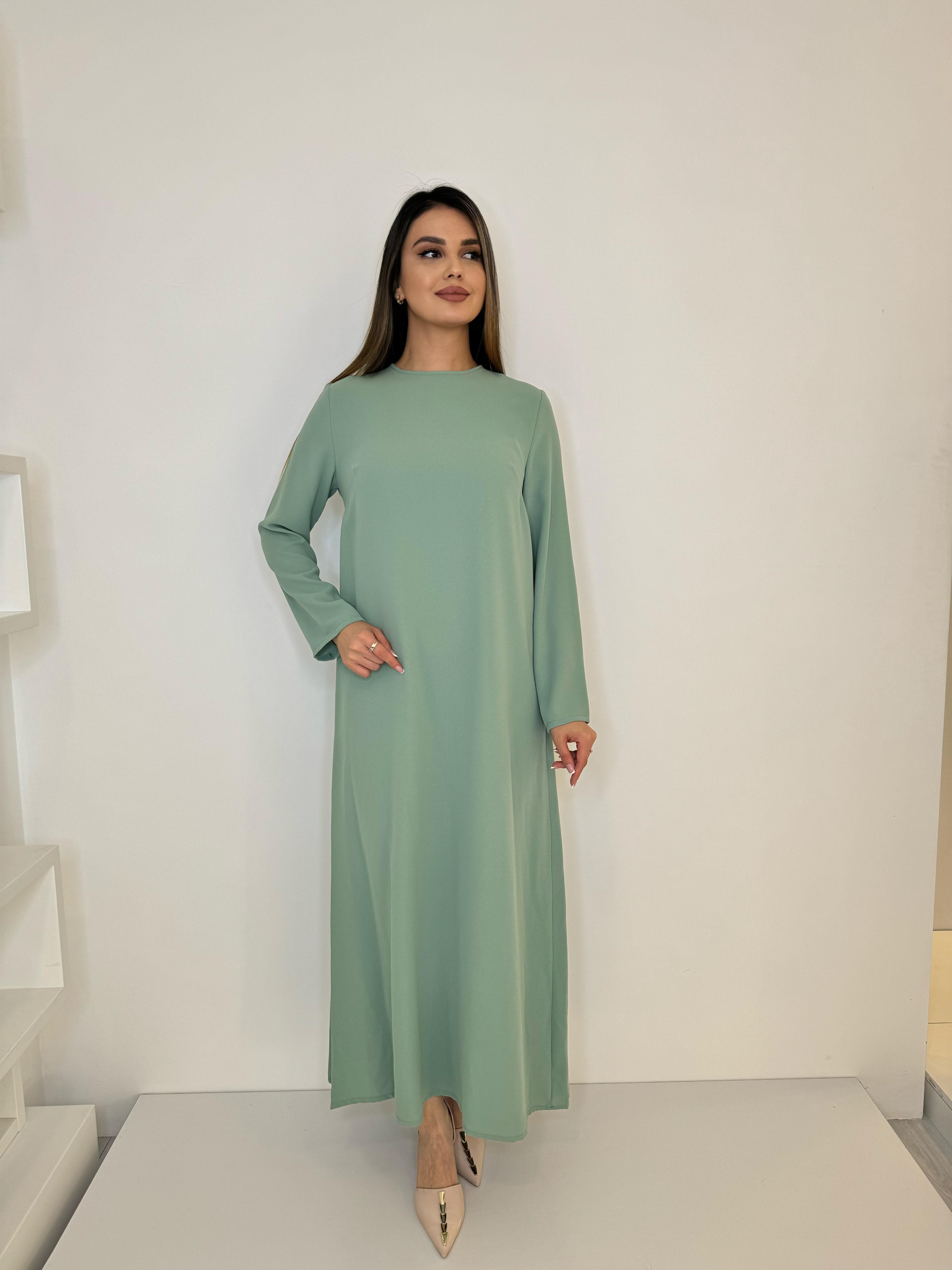 1106 İTHAL KREP KUMAŞ İÇLİK ELBİSE