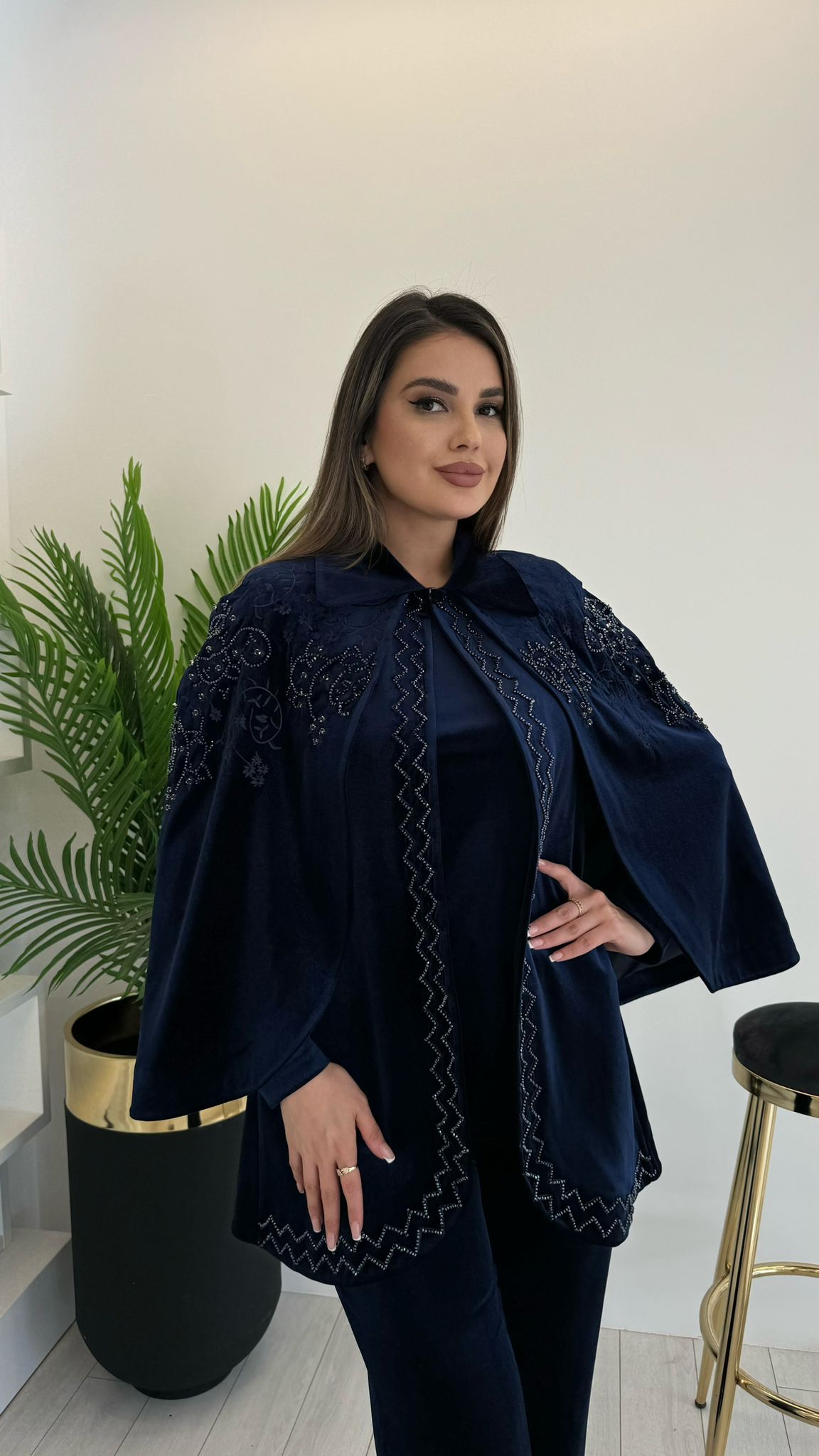 3154 KADİFE ÜÇLÜ TAKIM