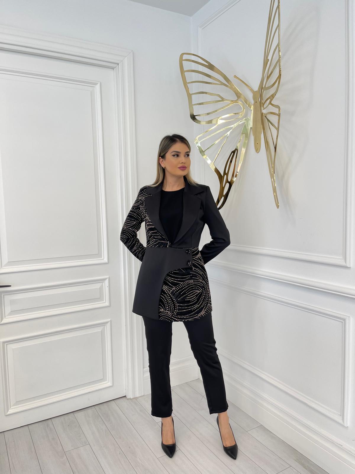 2628 TAŞ DETAYLI ÜÇLÜ TAKIM