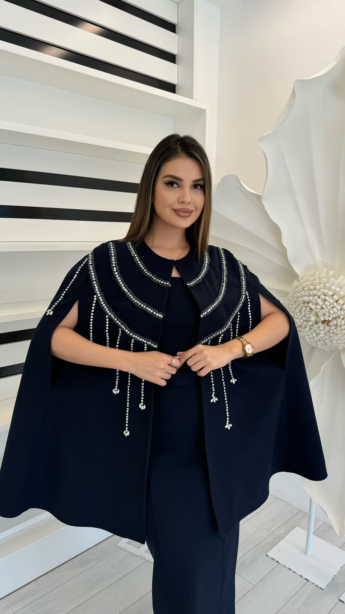 3152 STRAPLEZ ELBİSE KAP İKİLİ TAKIM  - BLACK
