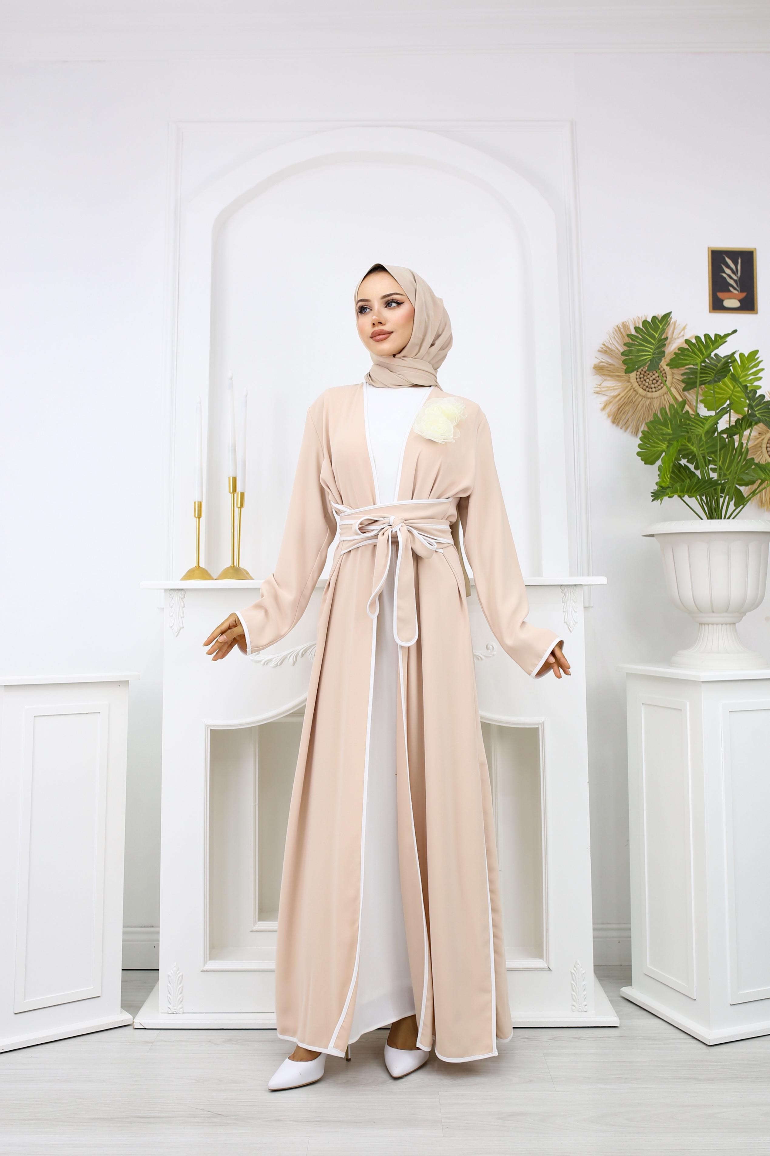 3050 ÇİÇEK DETAYLI ABAYA 