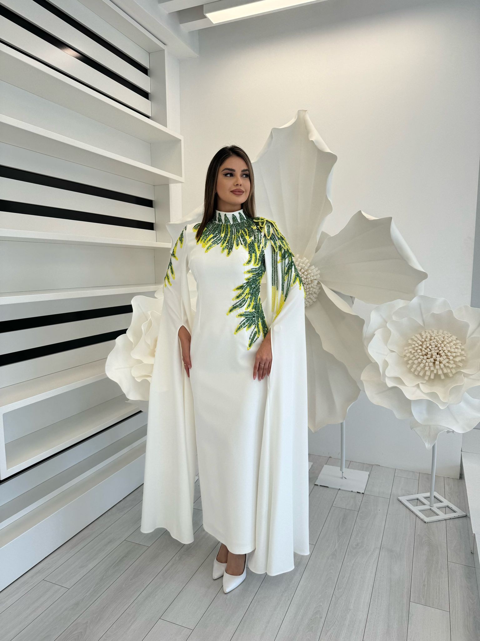 2958 ÖZEL TASARIM ELBİSE EL İŞÇİLİĞİ 