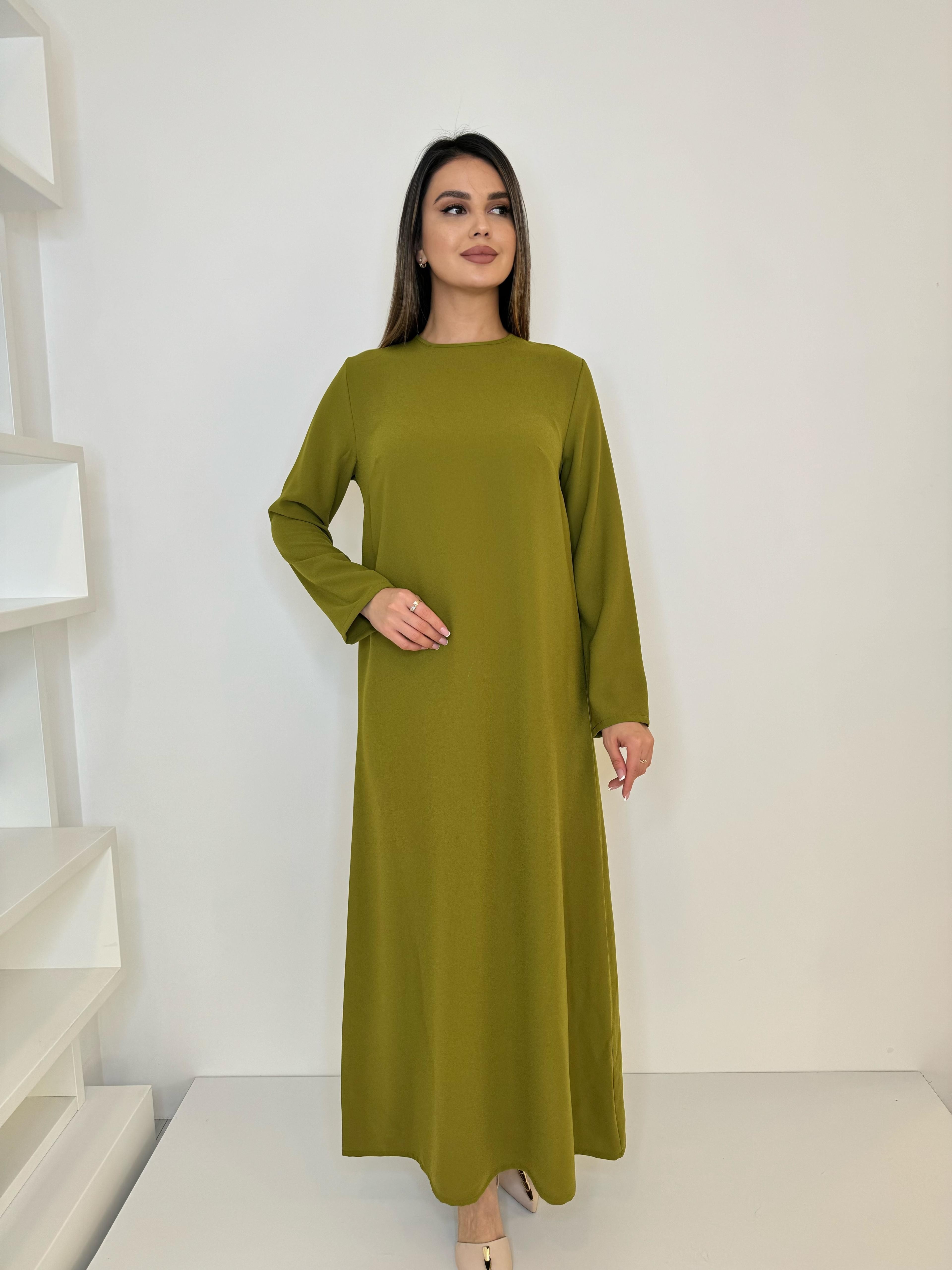 1106 DRESS - PEANUT GREEN