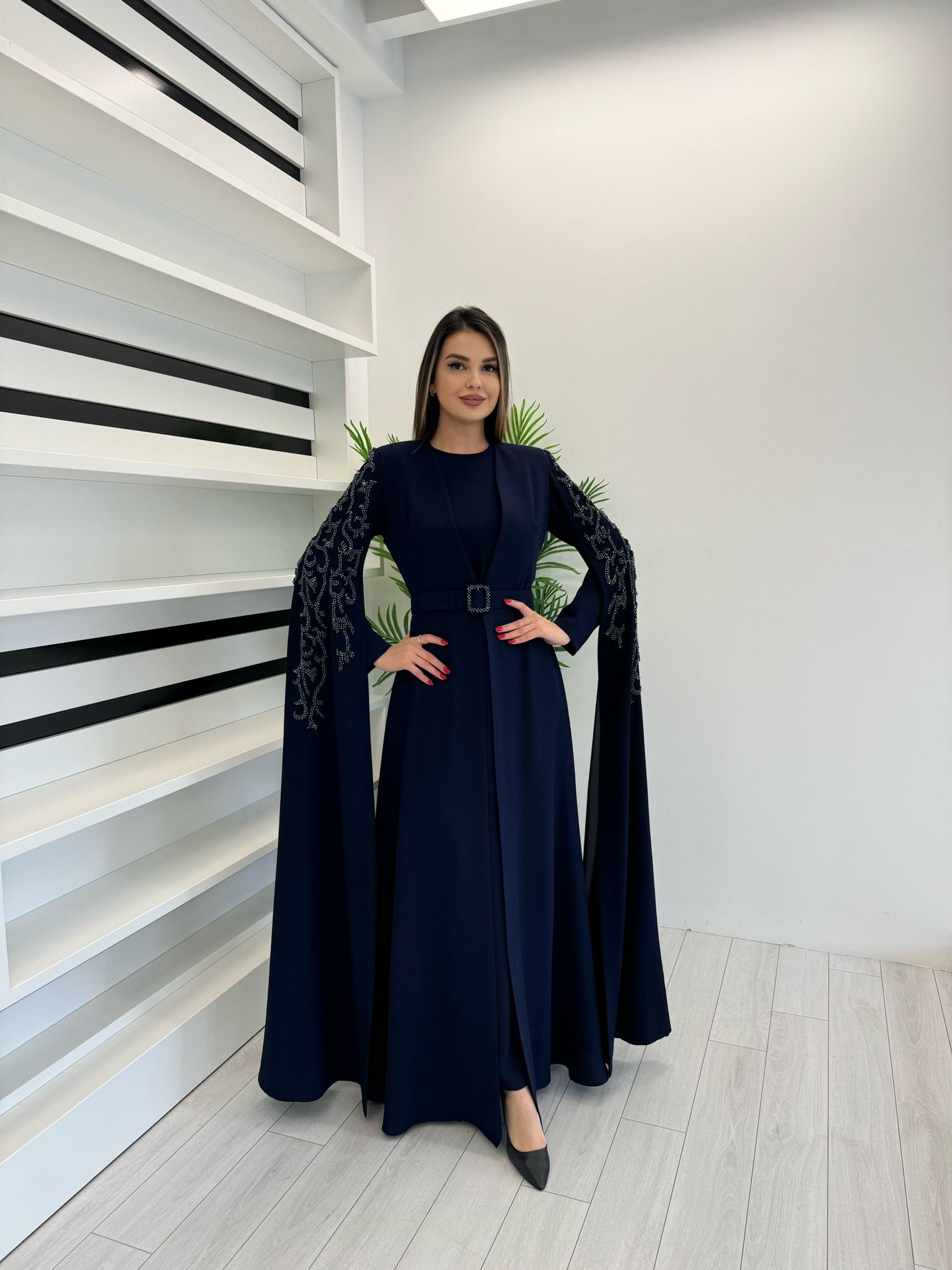 2921 ABAYA SUIT - DARK BLUE