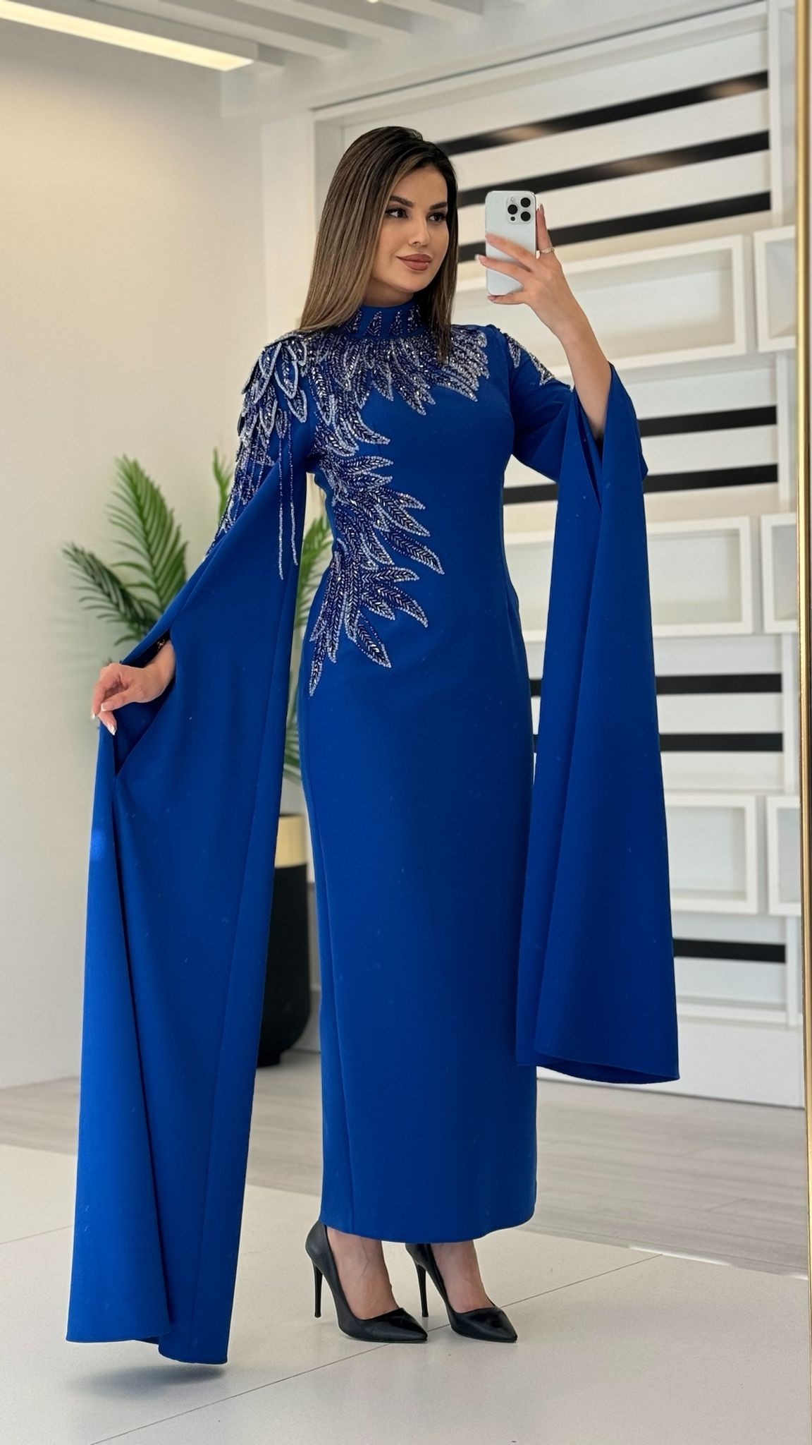 2958 ÖZEL TASARIM ELBİSE EL İŞÇİLİĞİ 