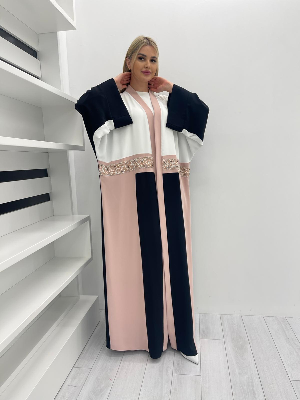 2807 ÇOK RENKLİ OVERSIZE ABAYA 