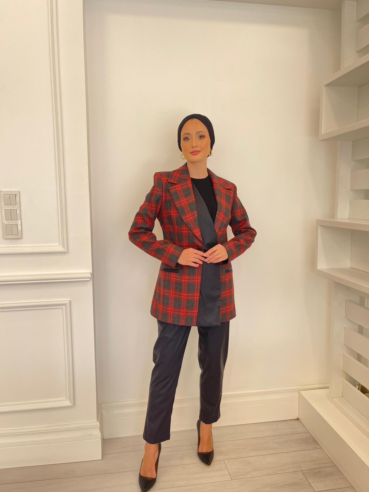 2602 PLAID SUIT - RED