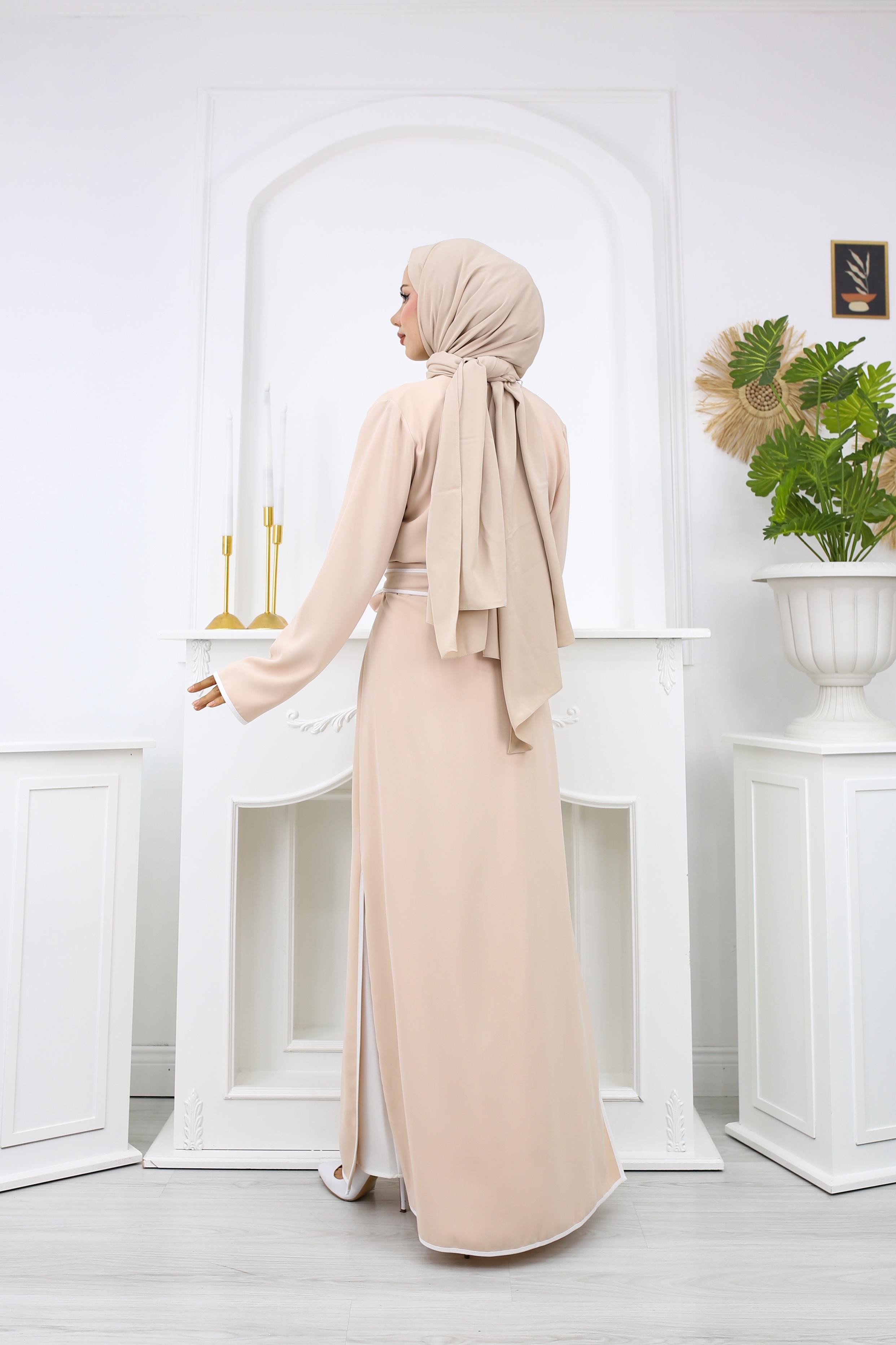 3050 ÇİÇEK DETAYLI ABAYA 