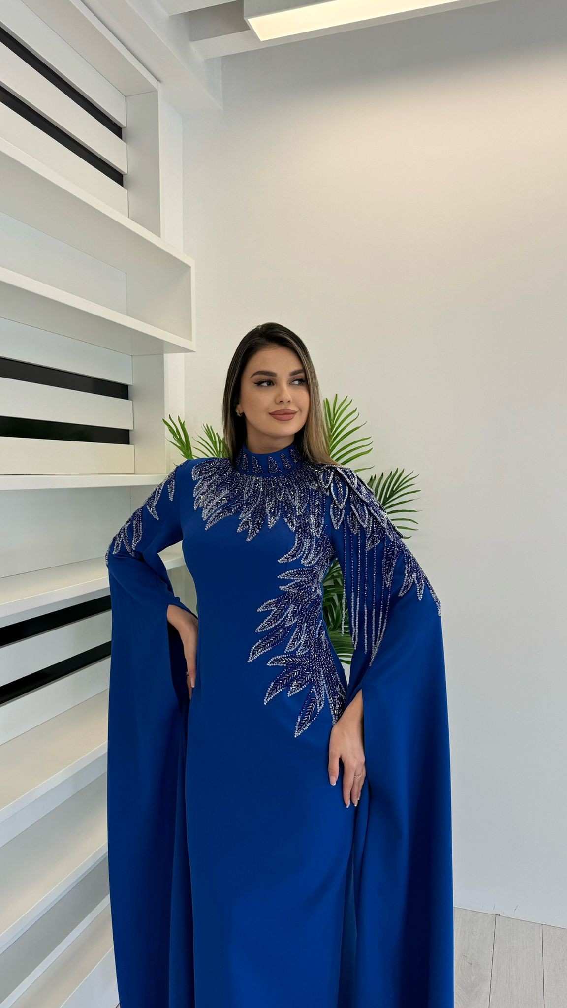 2958 ÖZEL TASARIM ELBİSE EL İŞÇİLİĞİ 