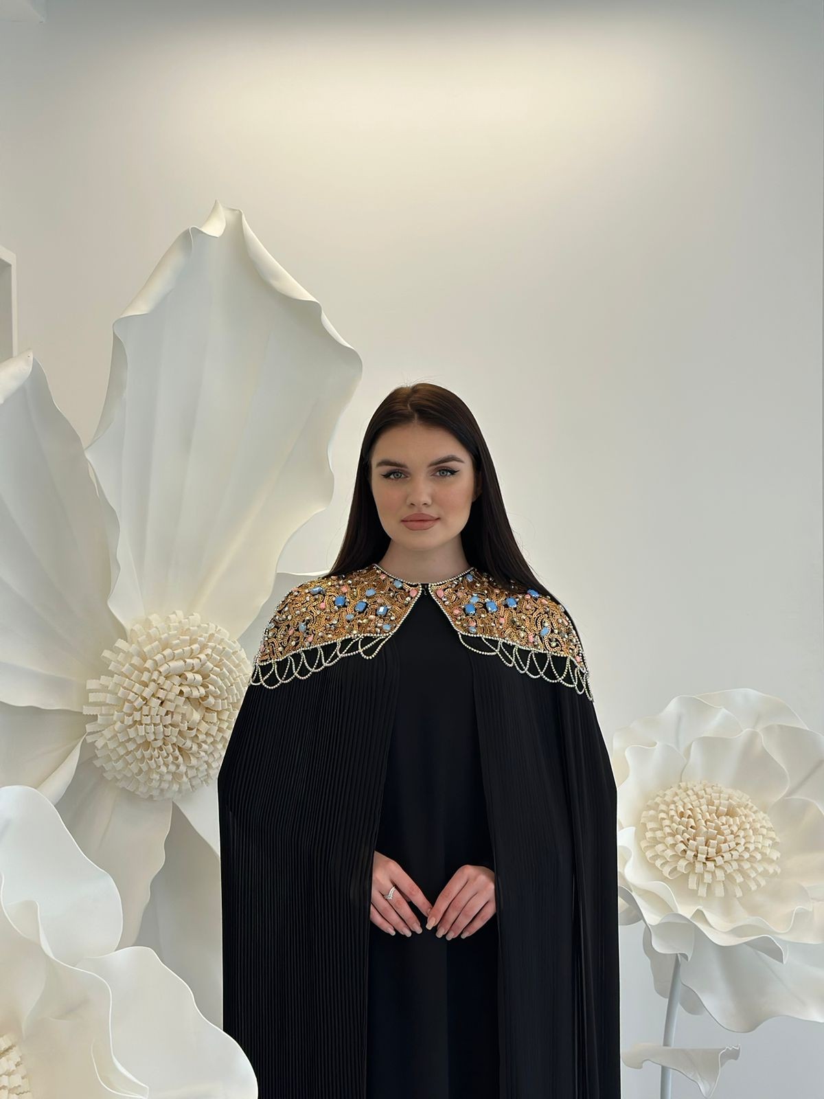 2980 NAKIŞ VE TAŞ İŞLEMELİ İKİLİ TAKIM ABAYA 