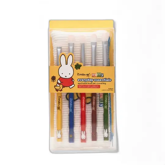 The Creme Shop Miffy Everyday Essentials Eyeshadow Brush Set + Travel Bag