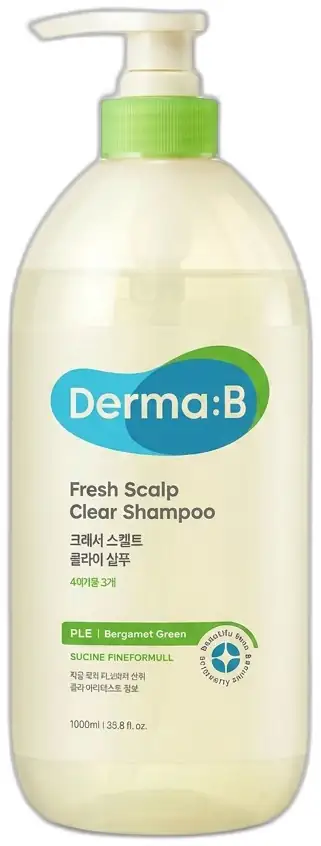 Derma:B Fresh Scalp Clear Shampoo 1000ml · Bergamot Green