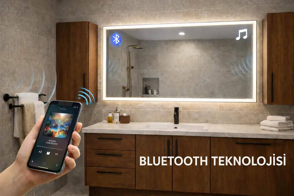 Bluetooth Banyo Aynası