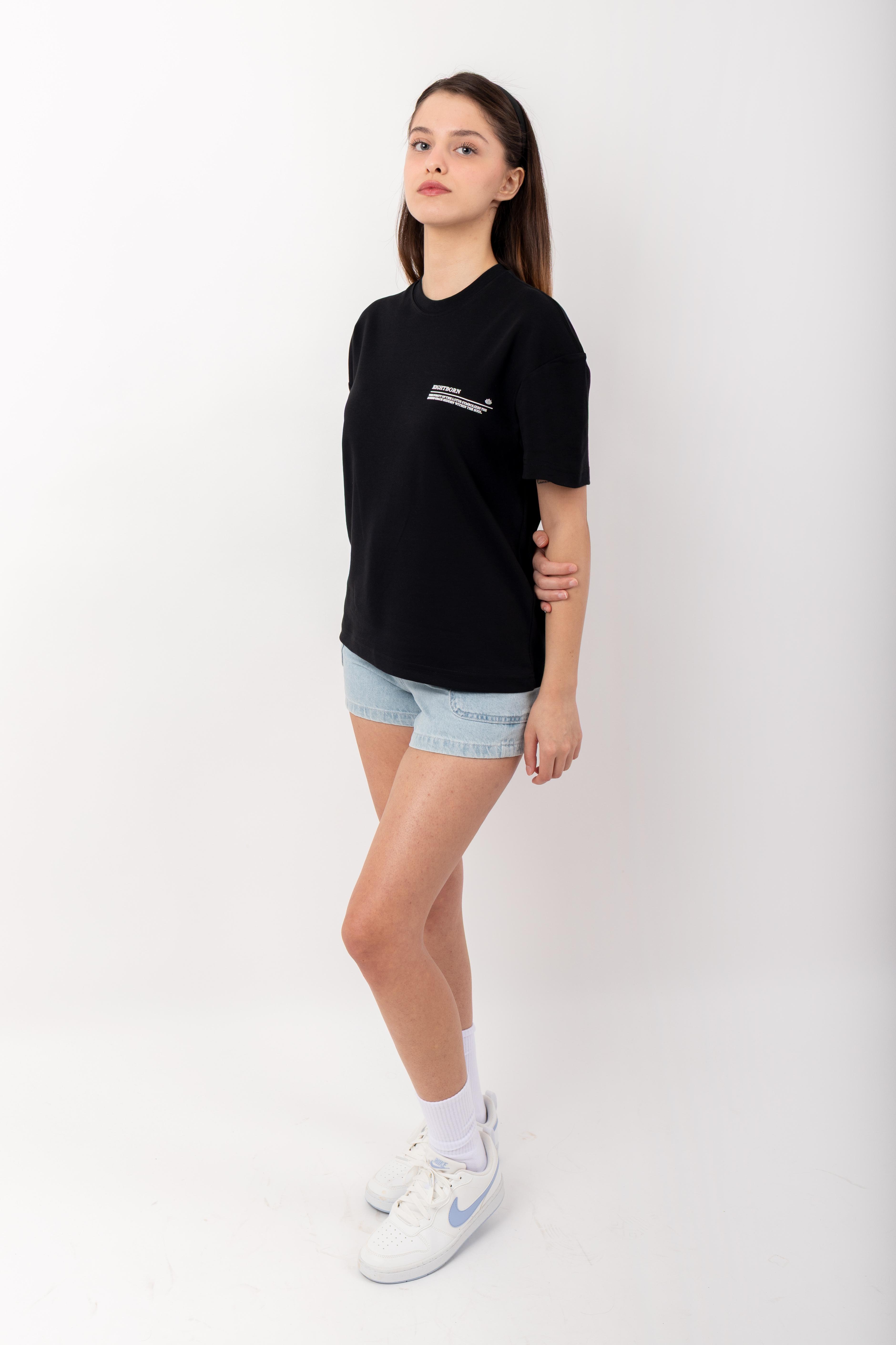 Lotus Oversized T-shirt Black 03