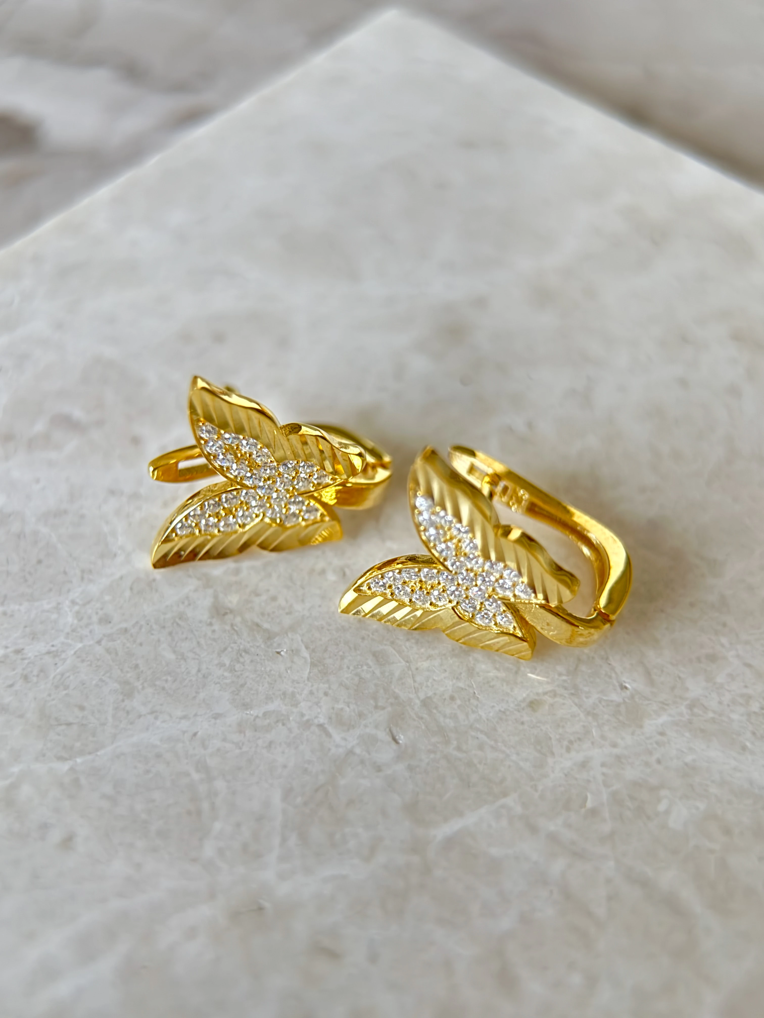 925 Ayar Gümüş Kelebek Küpe