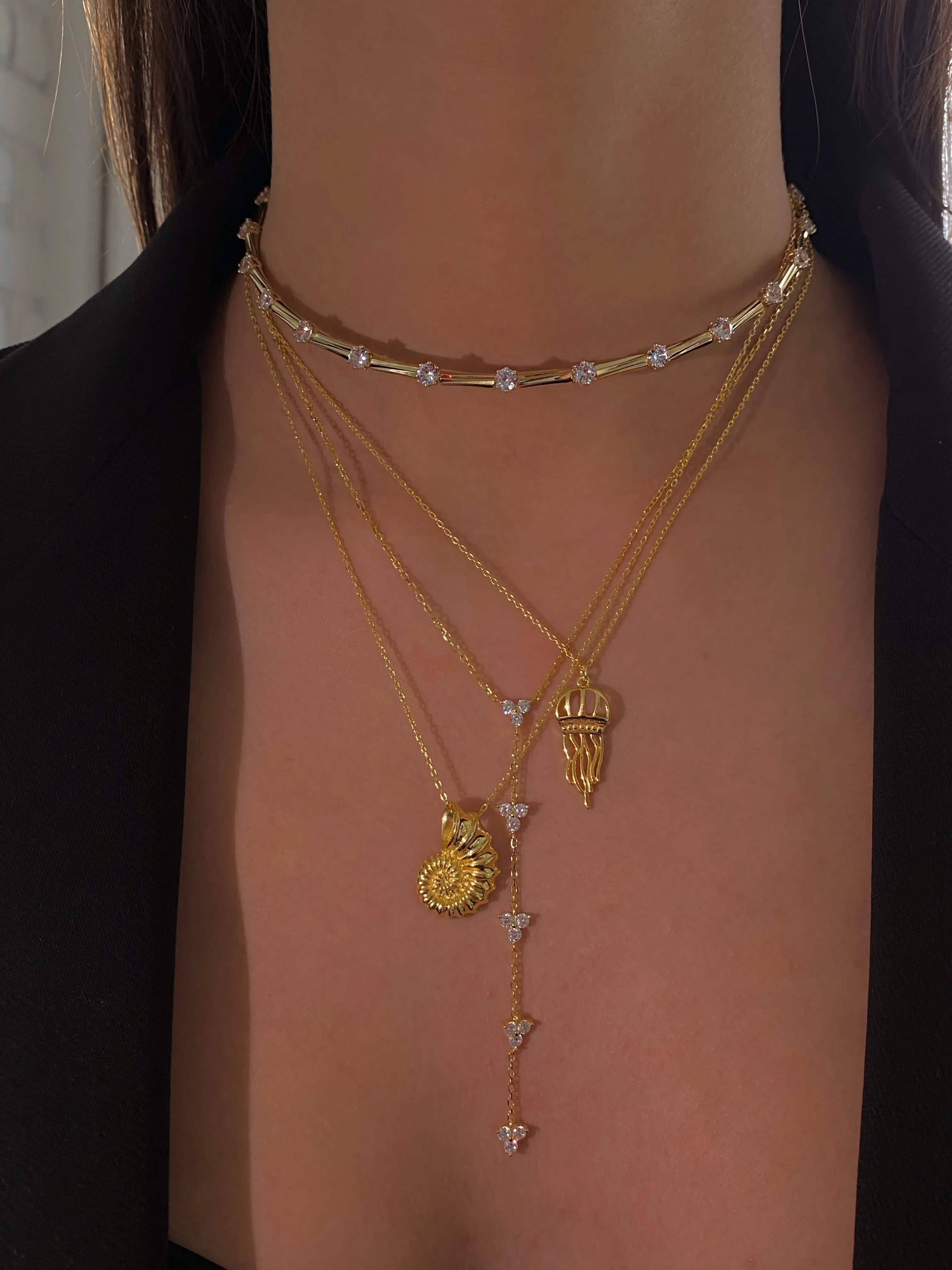 925 Ayar Gümüş Deniz Kabuğu Kolye