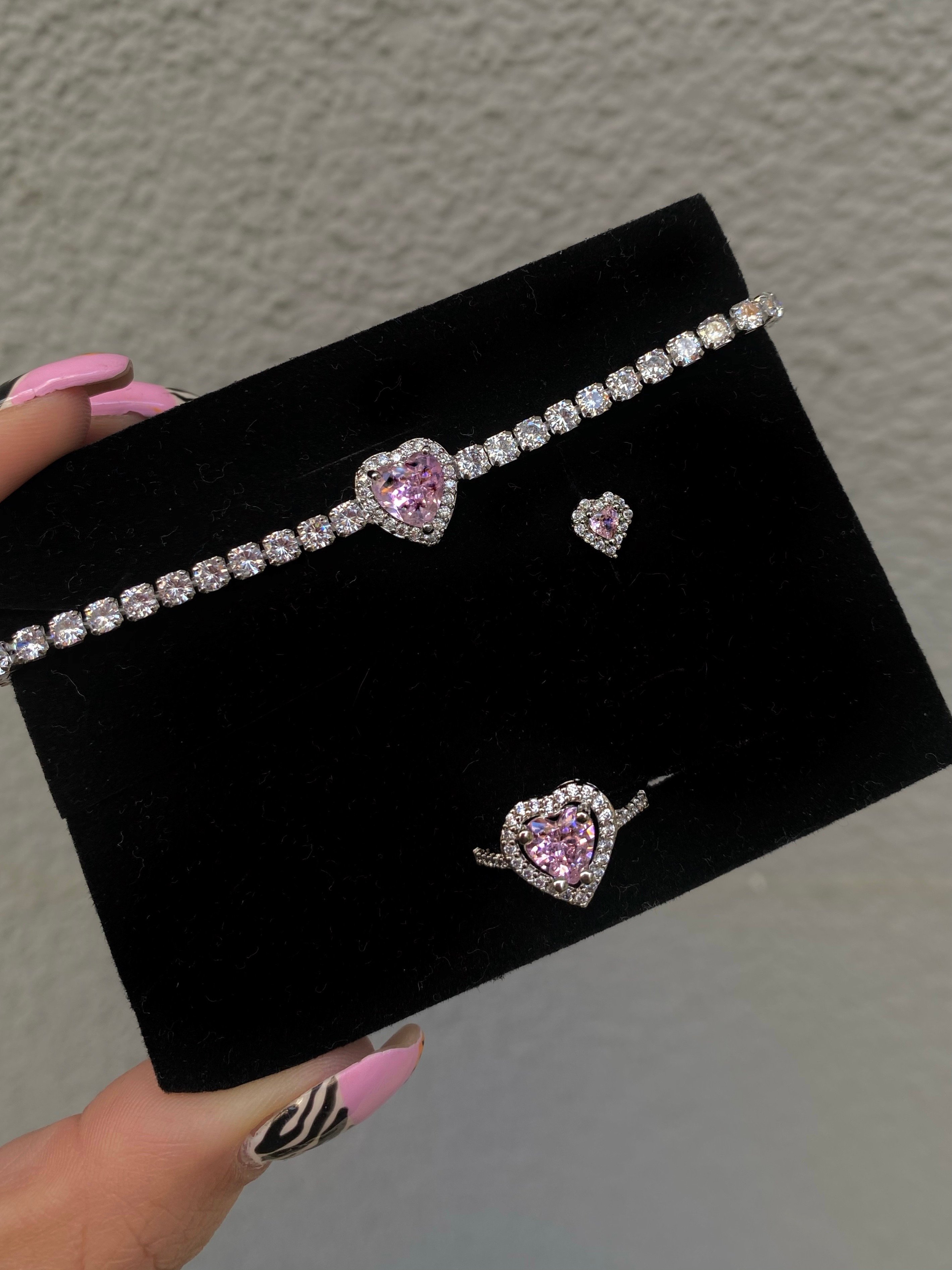 Swarovski Bileklik & Yüzük & Piercing Set