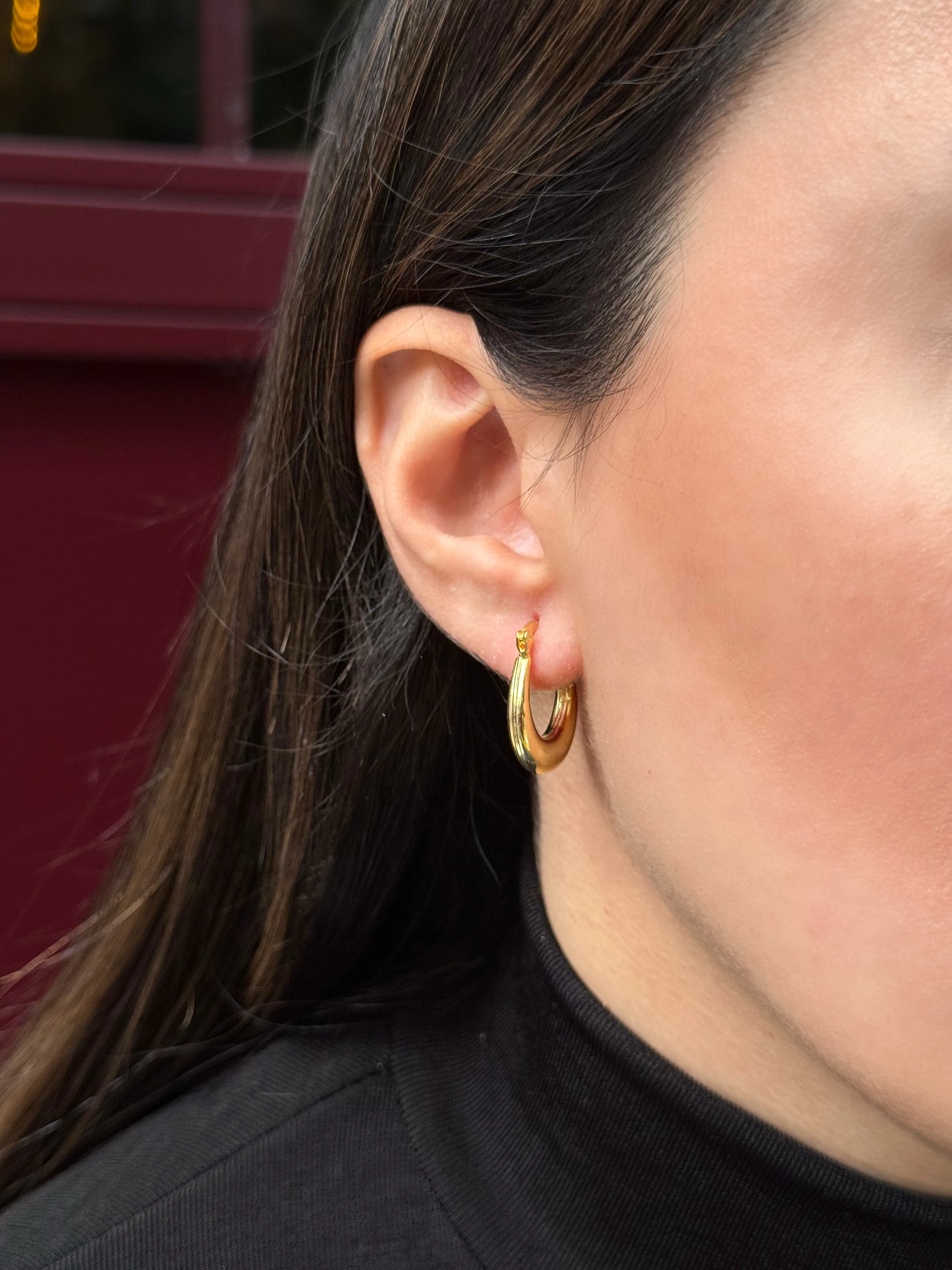 925 Ayar Gümüş Oval Küpe