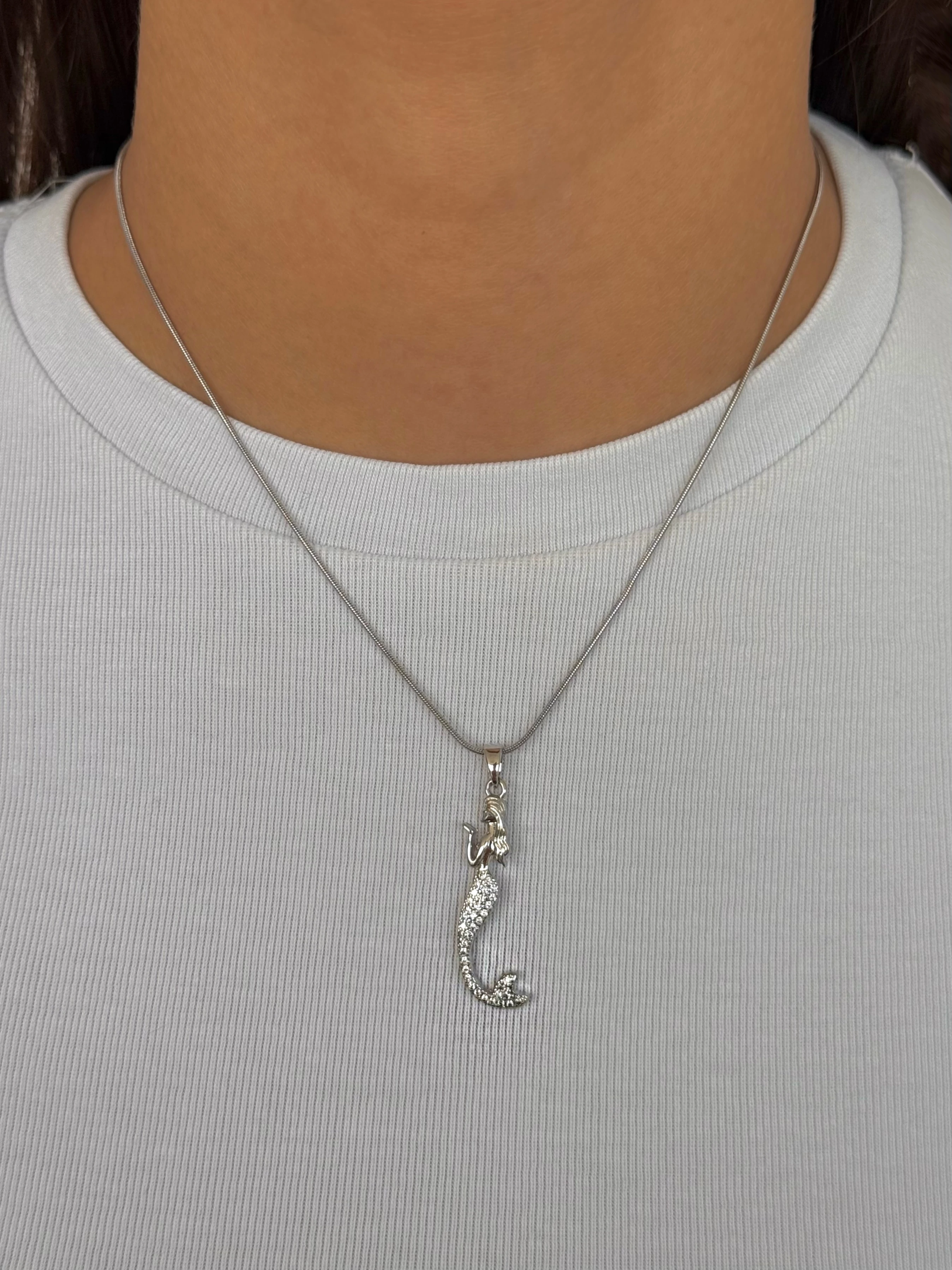 Çelik Silver Deniz Kızı Kolye 