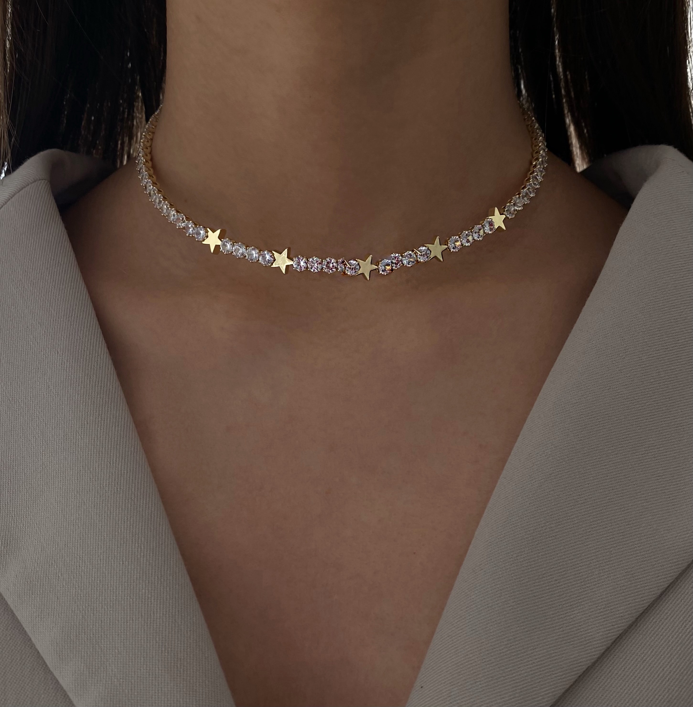 Çelik Yıldızlı Su Yolu Choker