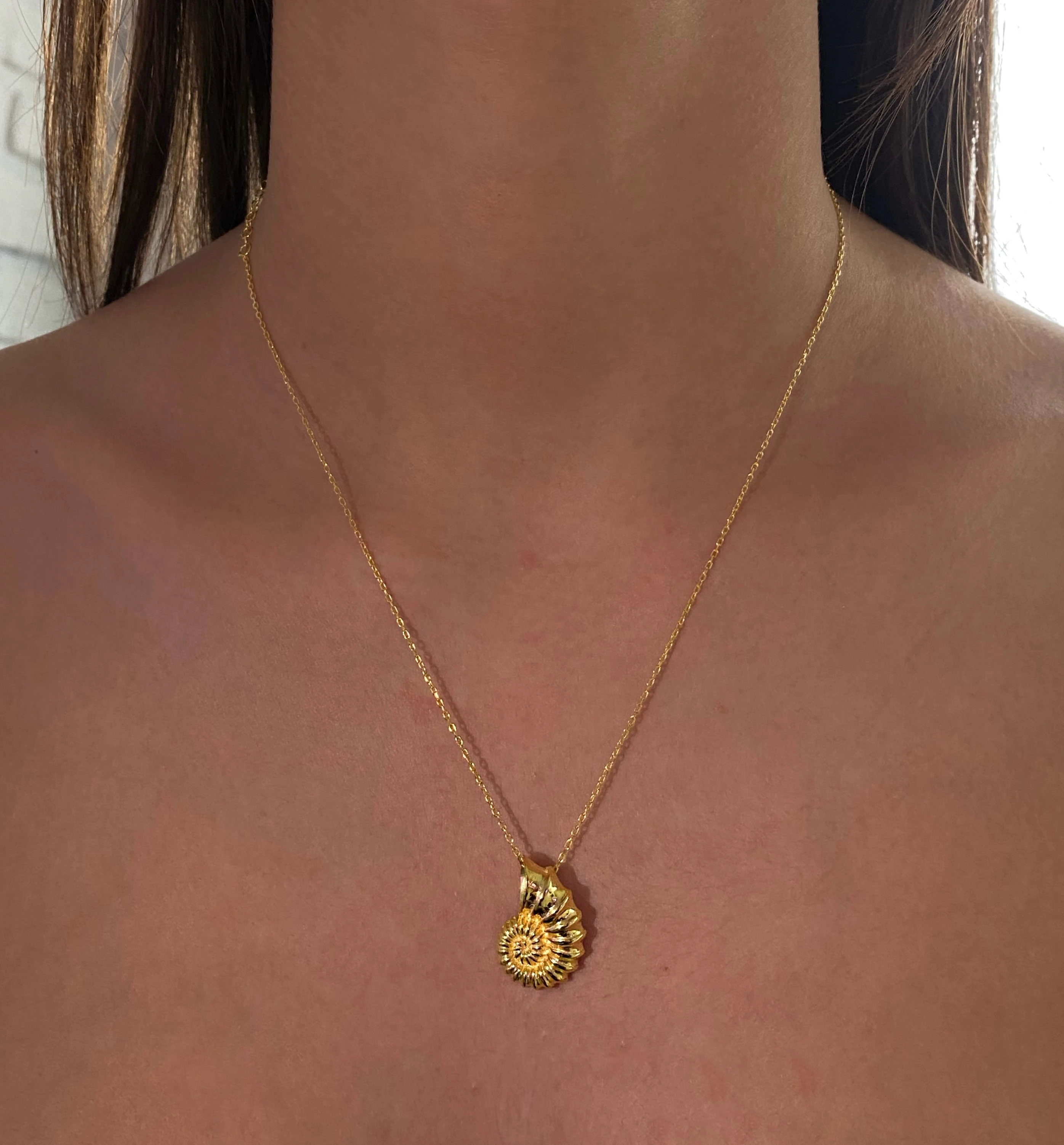 925 Ayar Gümüş Deniz Kabuğu Kolye