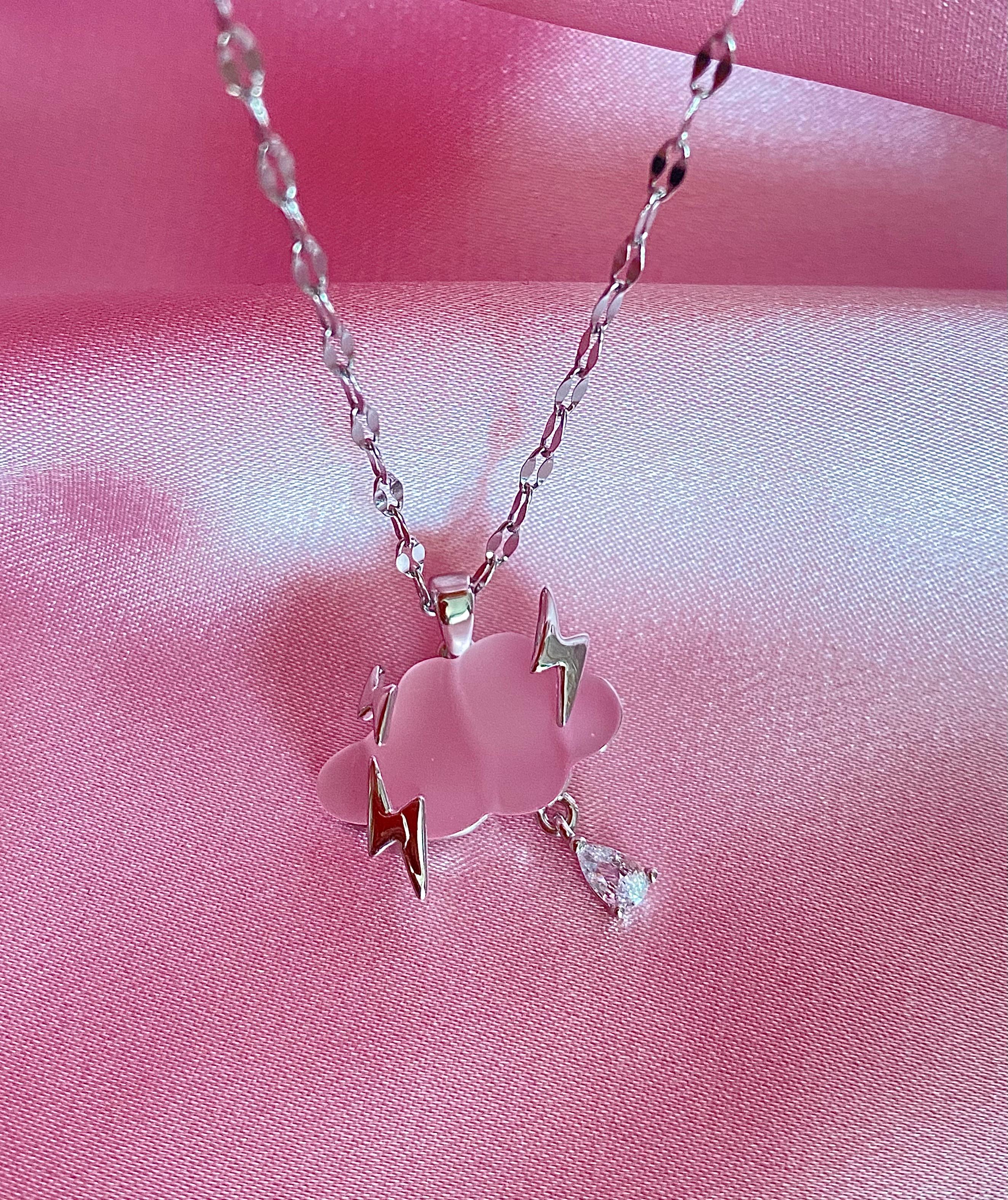 Çelik Pinky Bulut Kolye