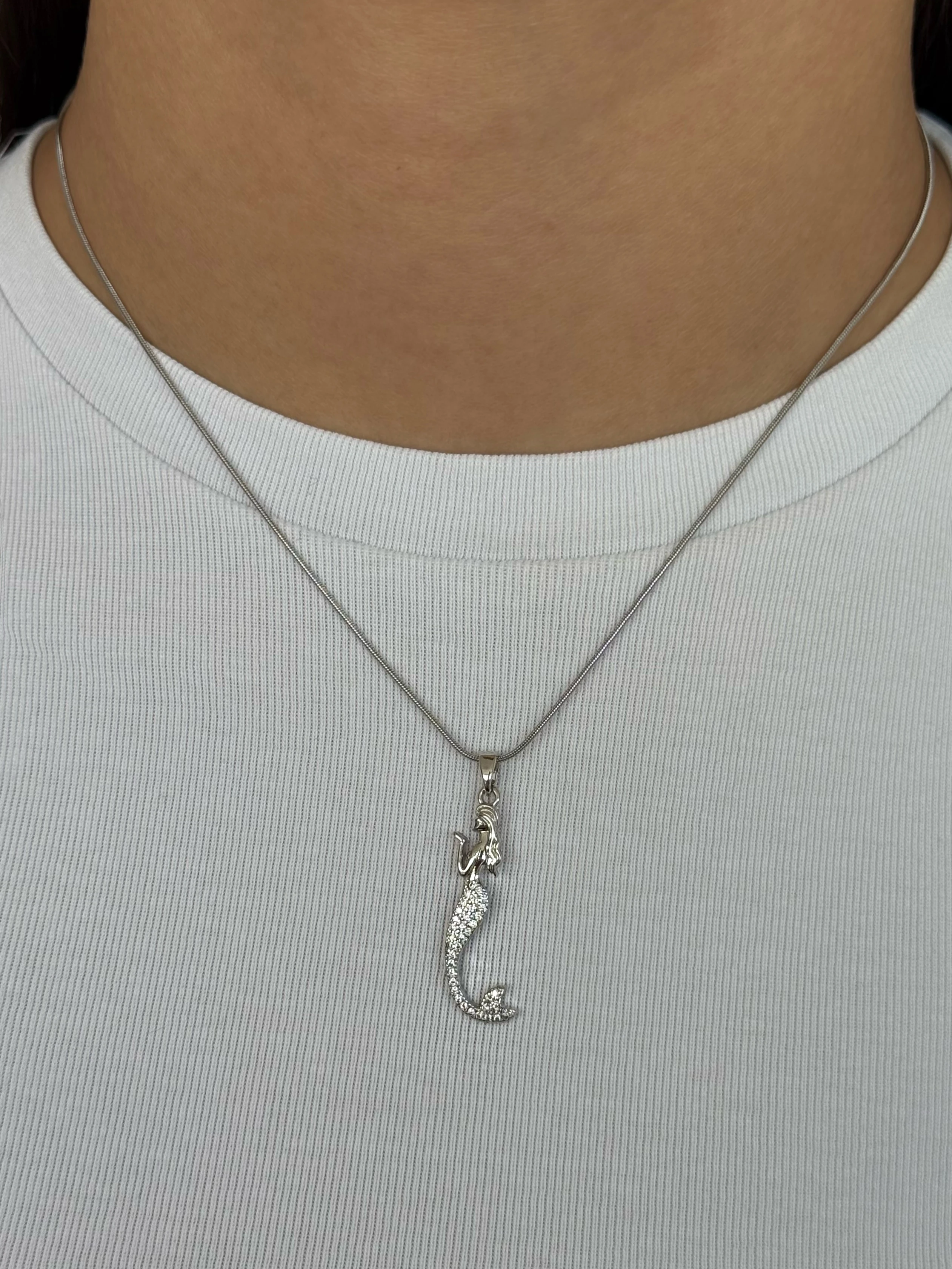 Çelik Silver Deniz Kızı Kolye 