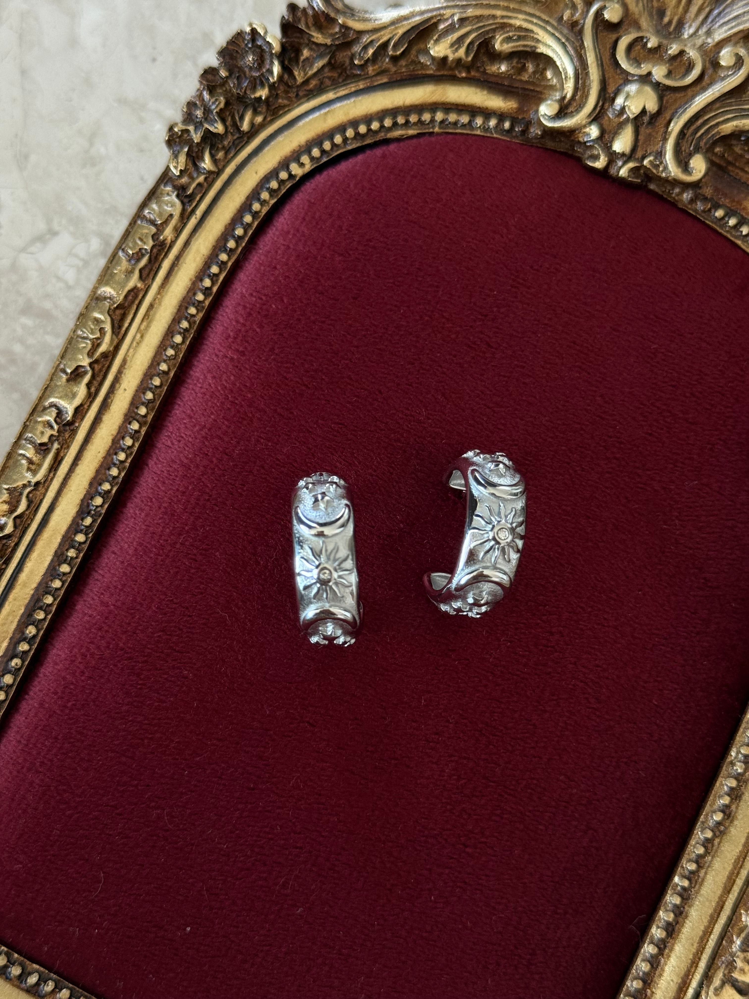 Çelik Silver Hilal Küpe