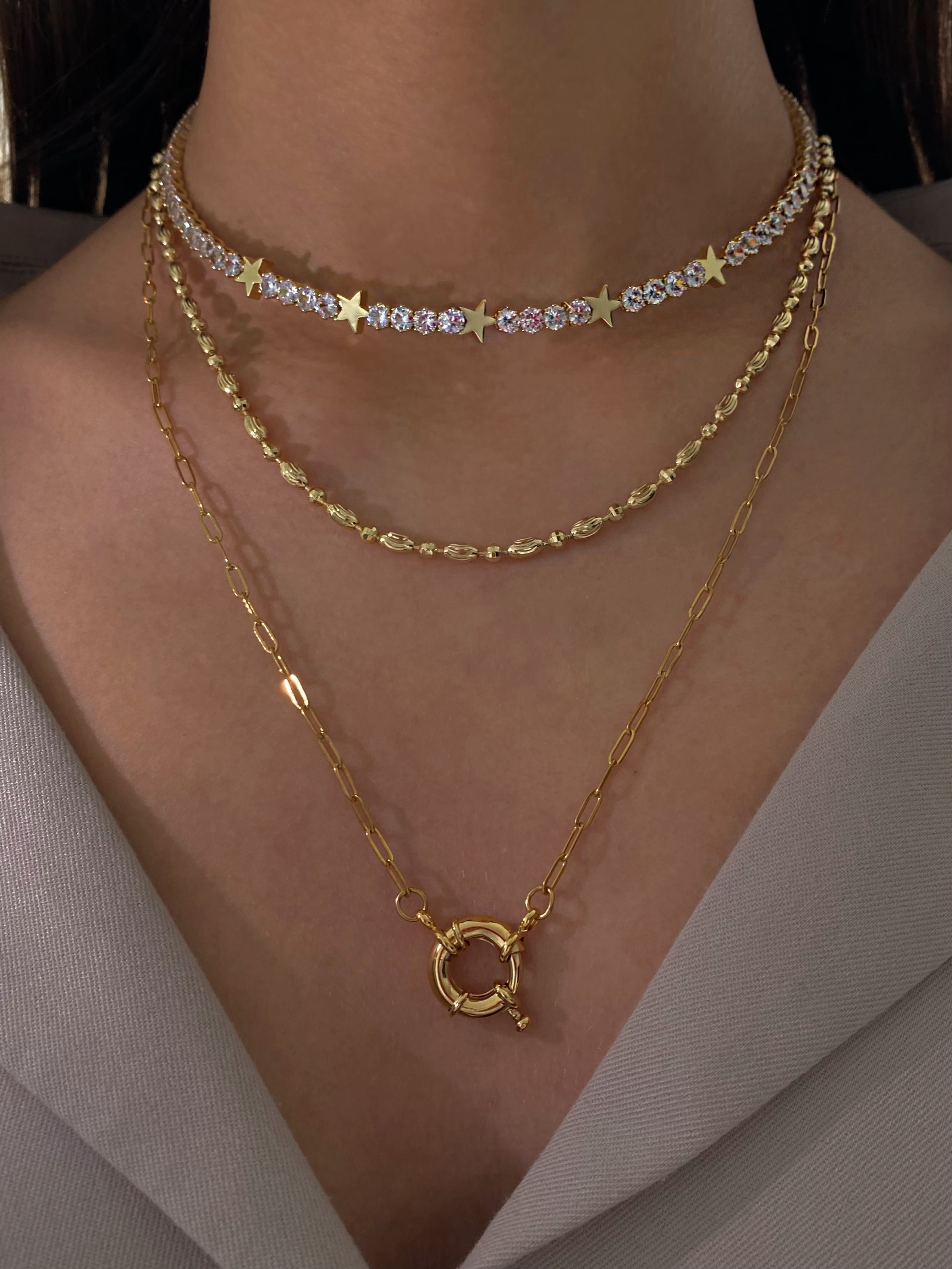 Çelik Yıldızlı Su Yolu Choker