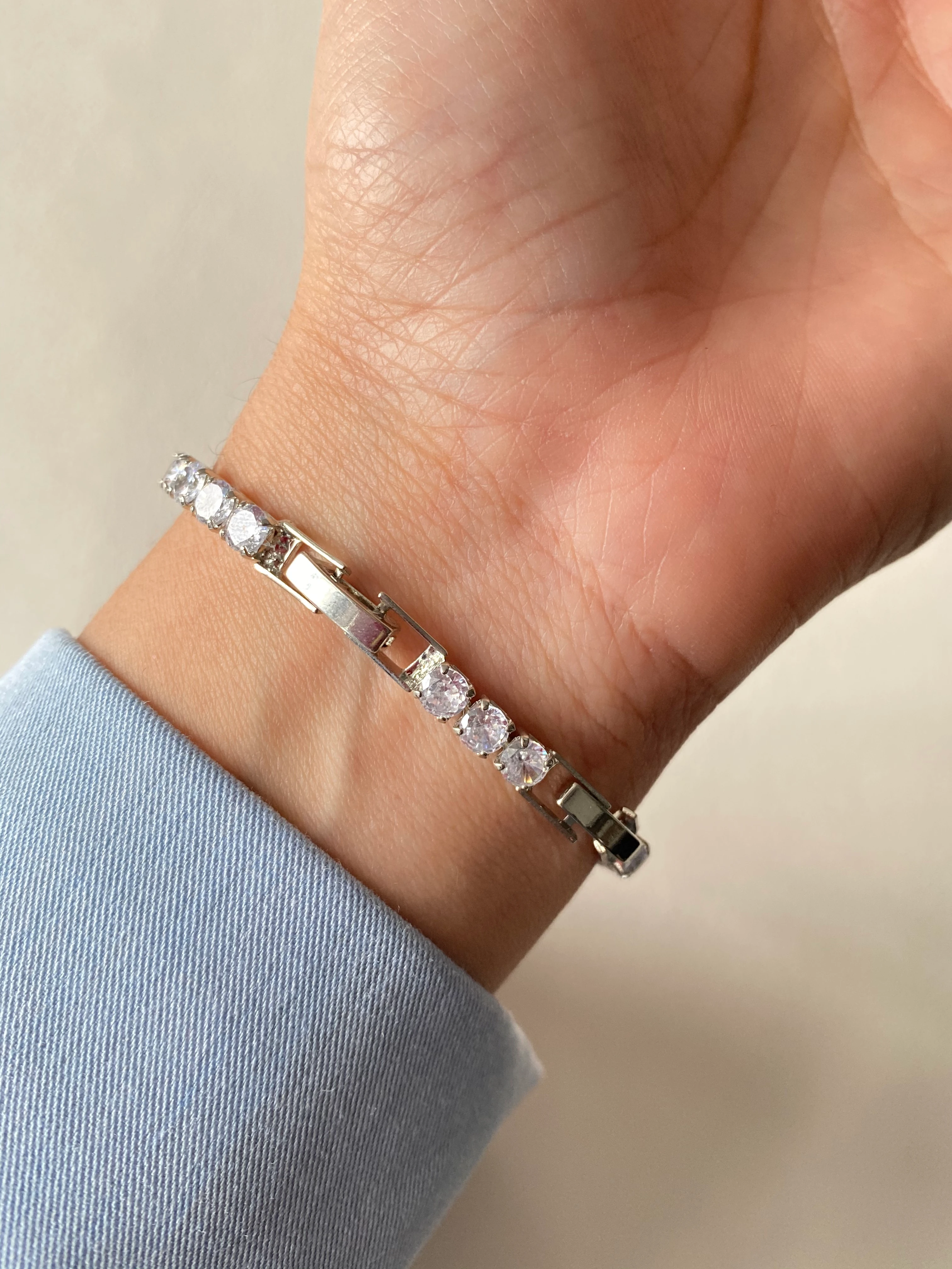 Çelik Silver Su Yolu Bileklik