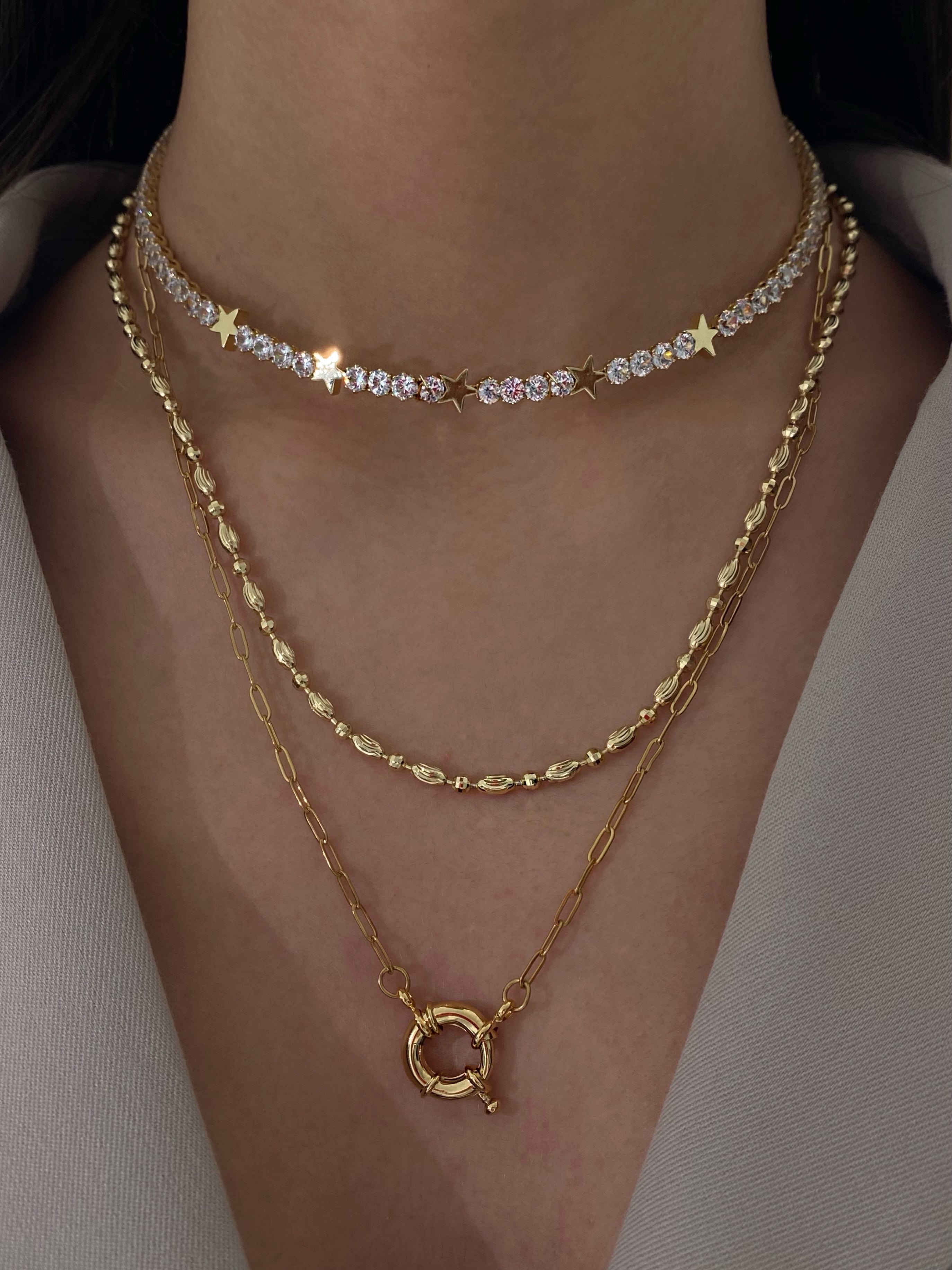 Çelik Yıldızlı Su Yolu Choker