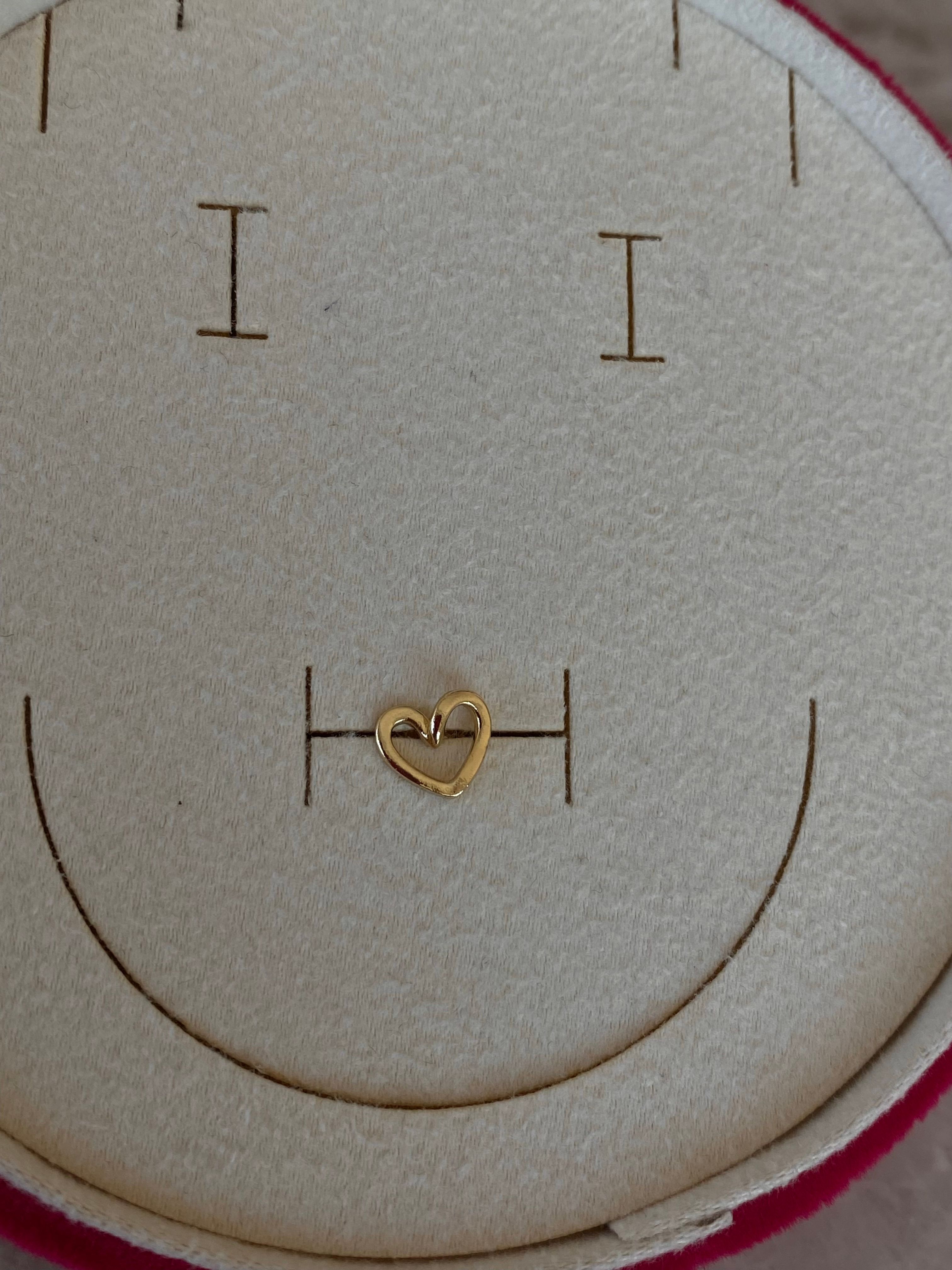 Cerrahi Çelik Gold Kalp Piercing