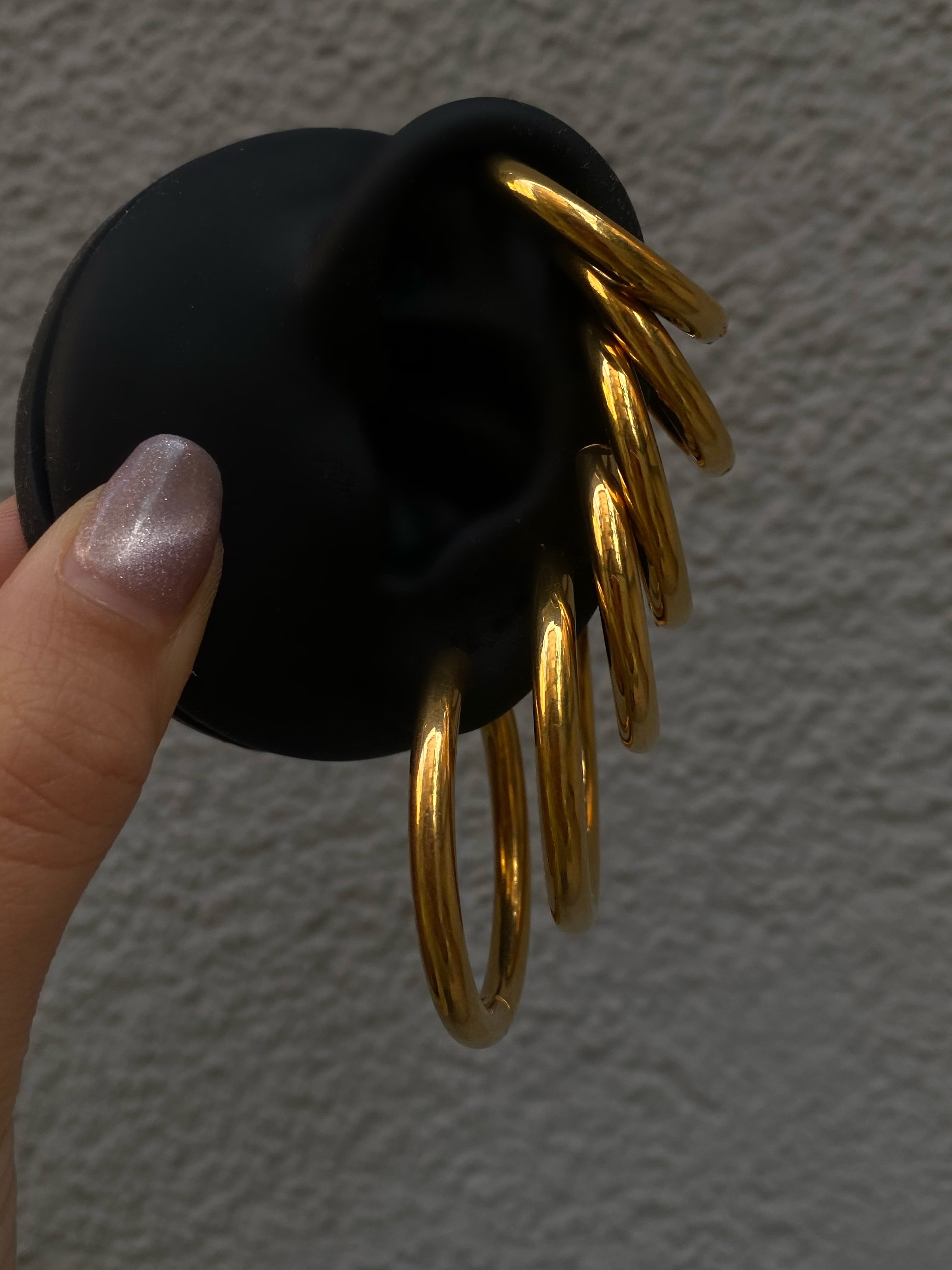 Çelik Gold 6 Lı Küpe Seti