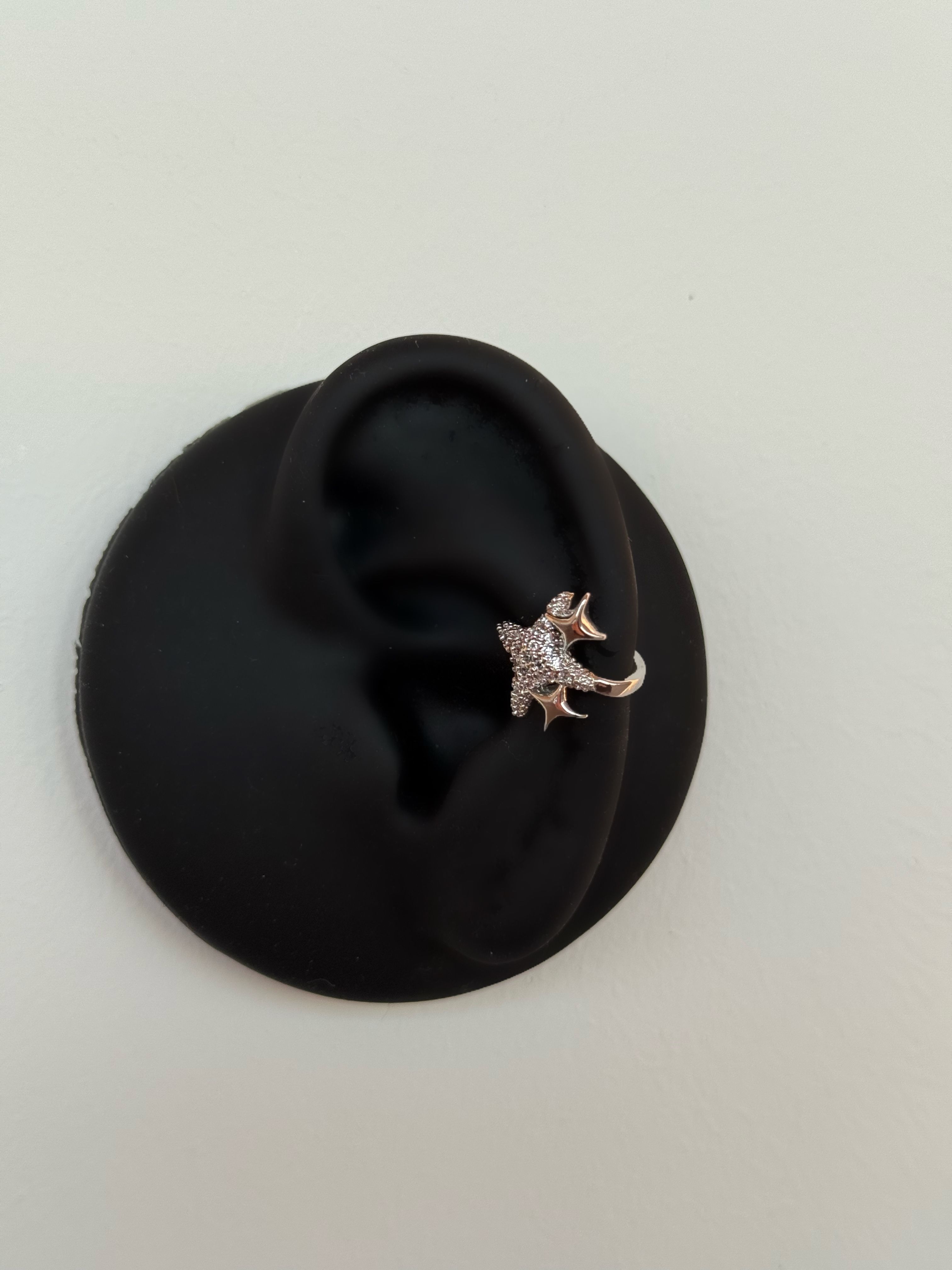 Çelik Kutup Yıldızı Detay Earcuff