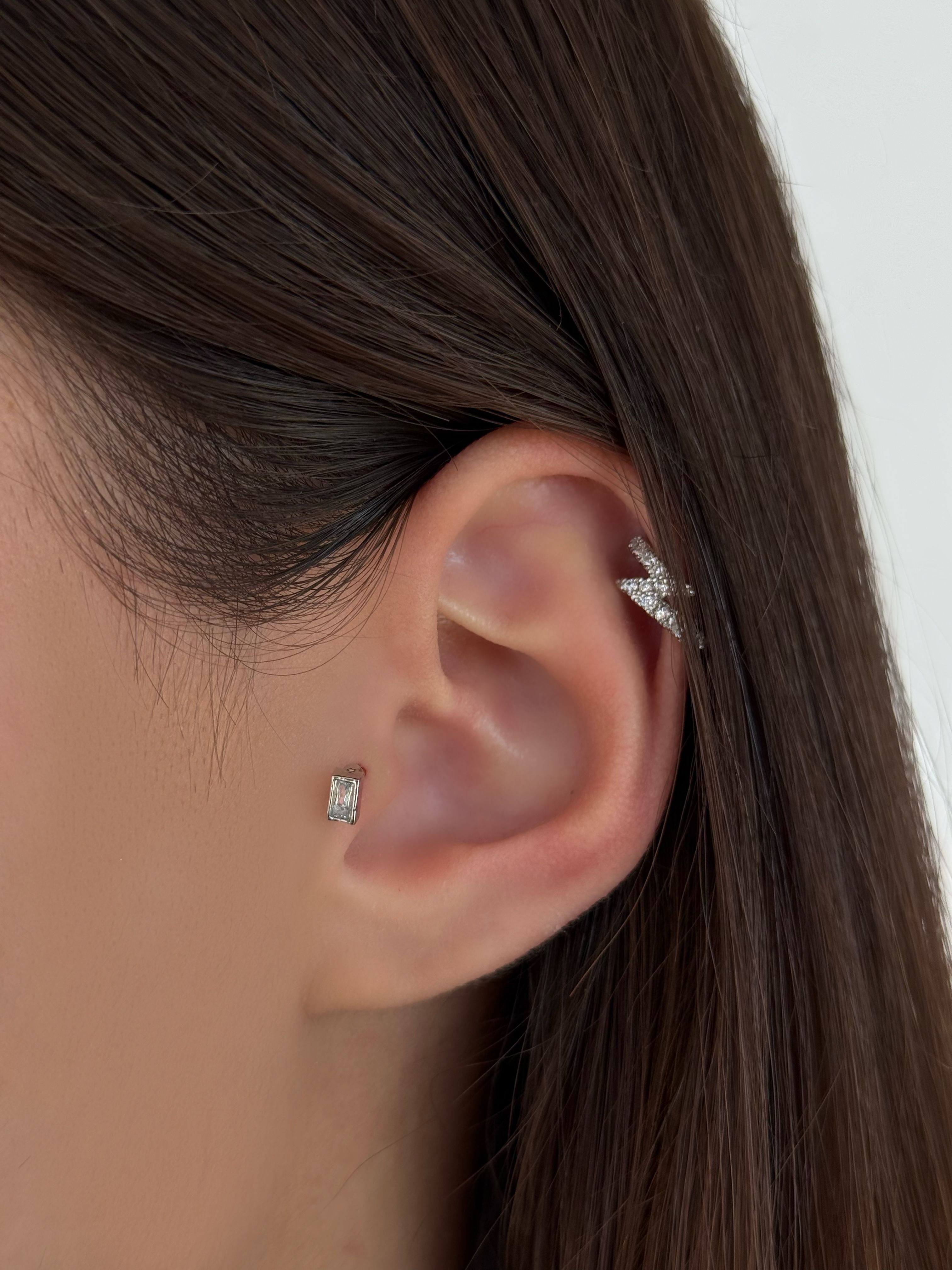 Cerrahi Çelik Silver Baget Piercing