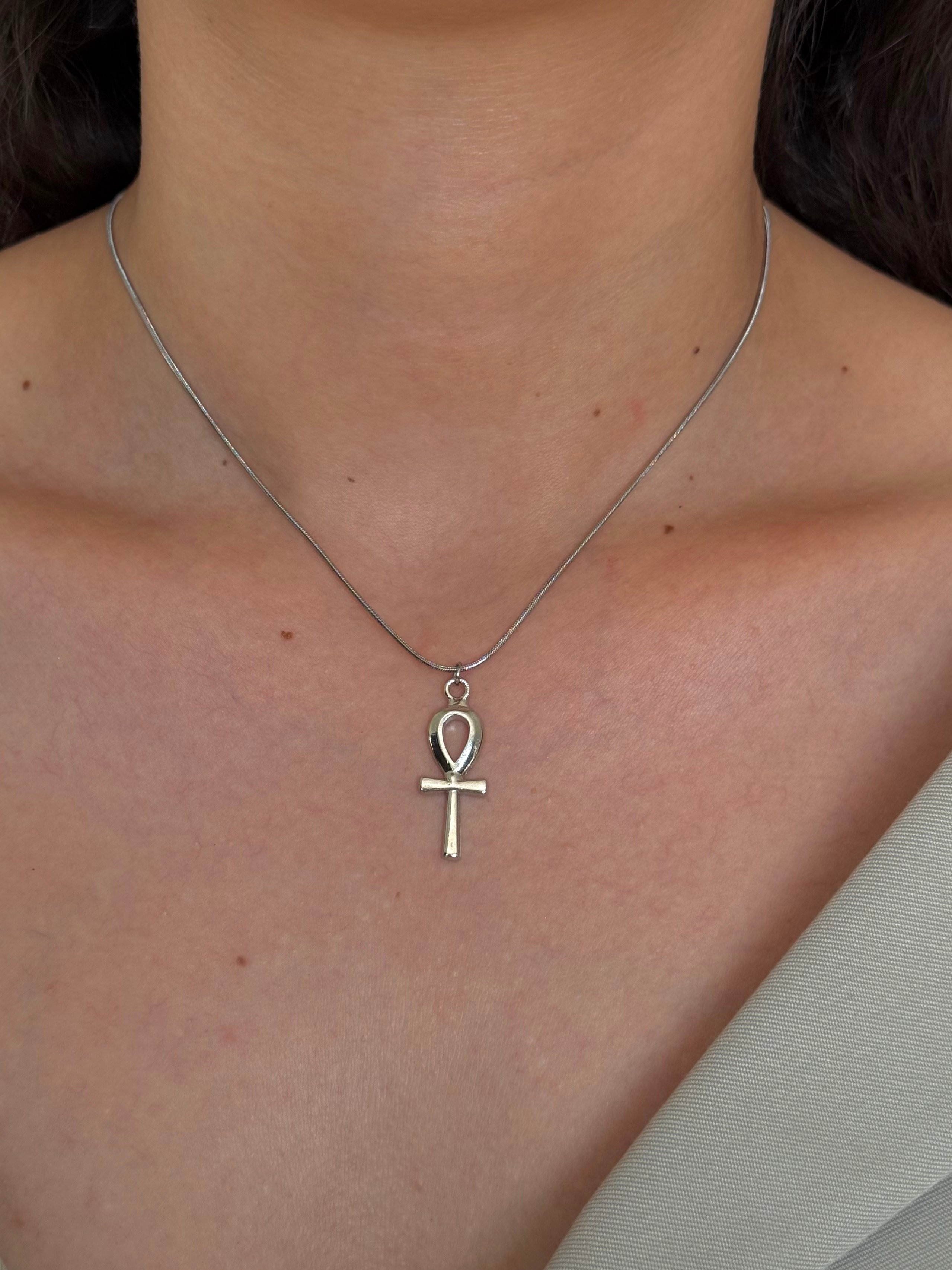 Çelik Silver Ankh Kolye