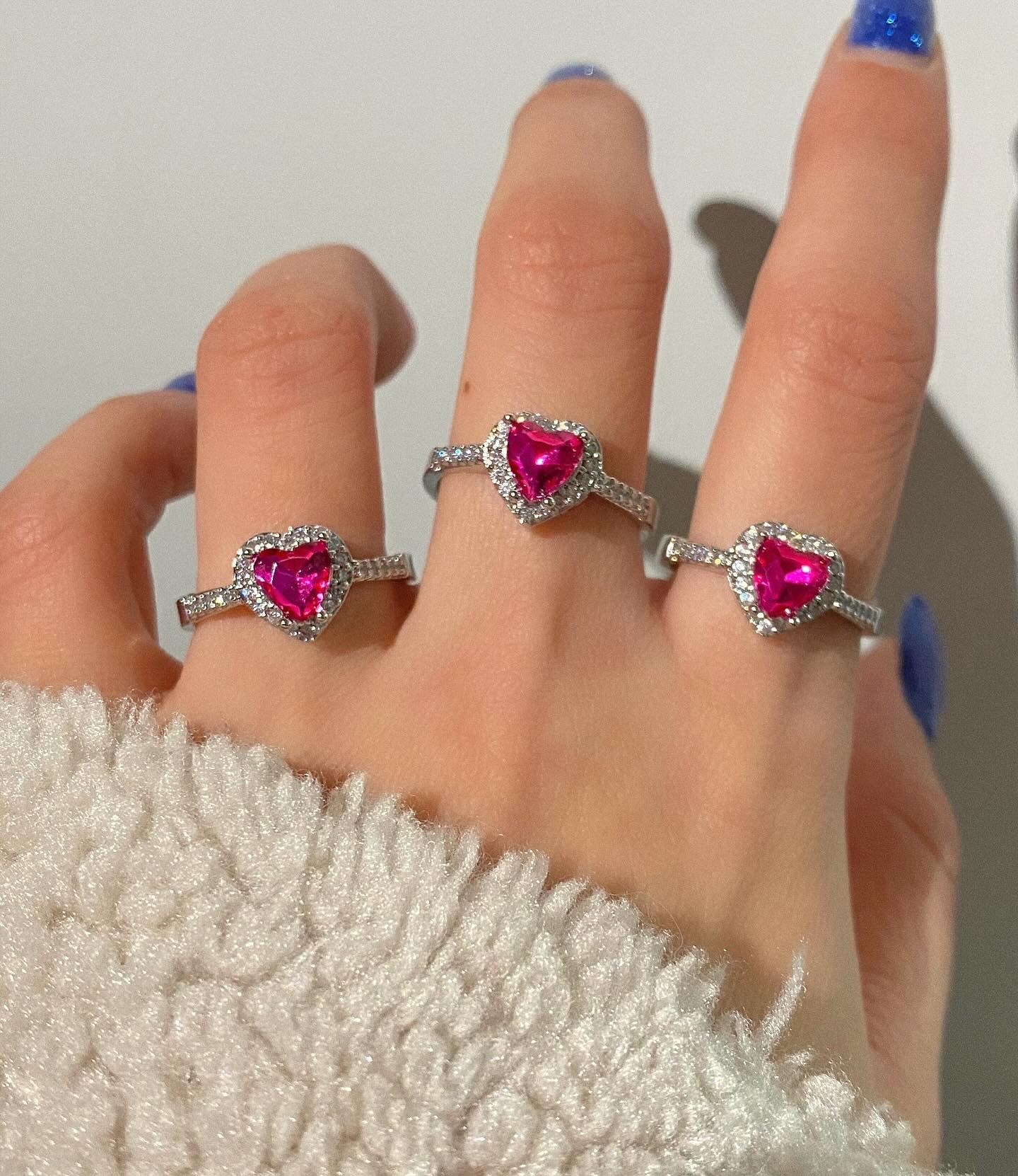Dark Pink Pandora Yüzük